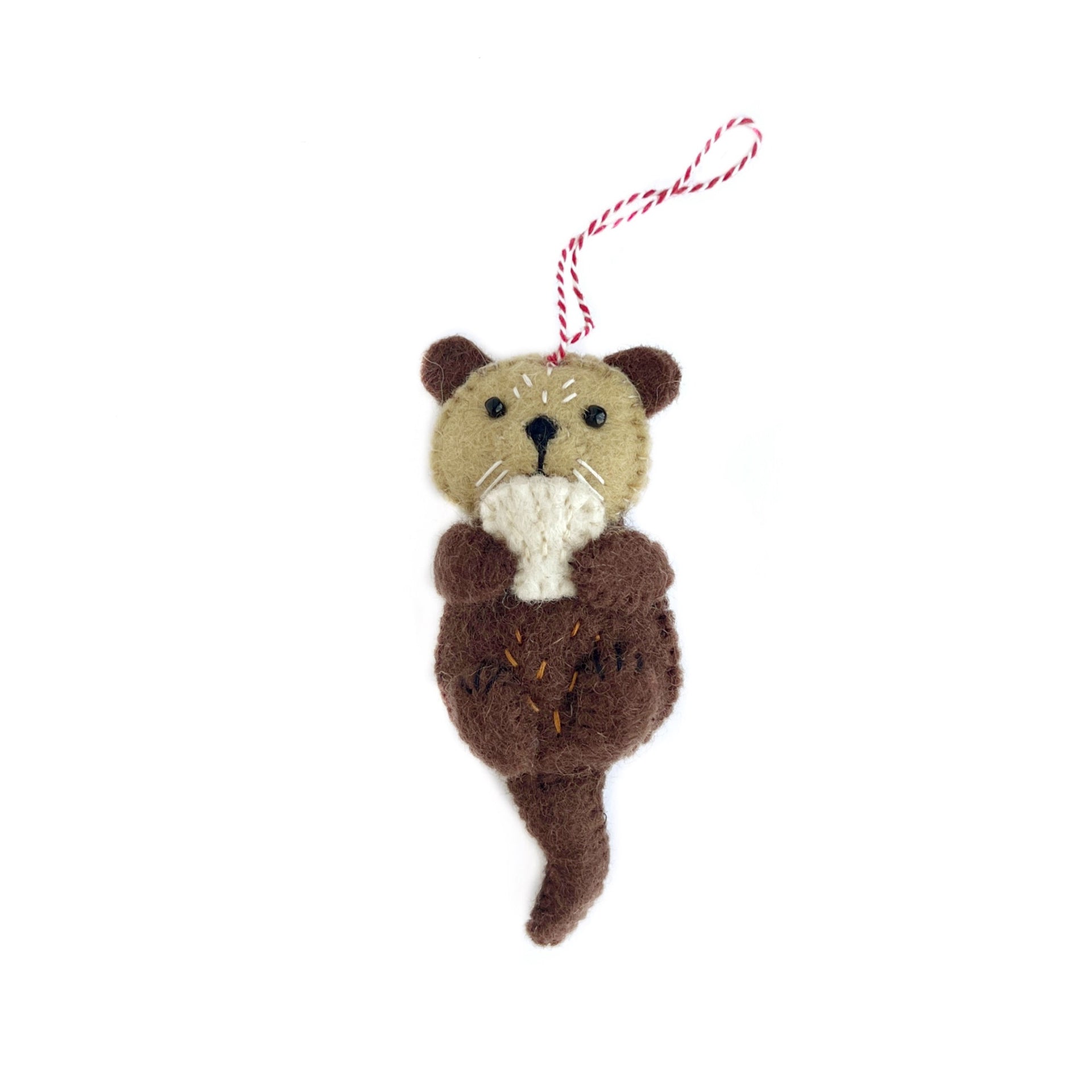 Sea Otter Christmas Ornament Fair Trade Felt