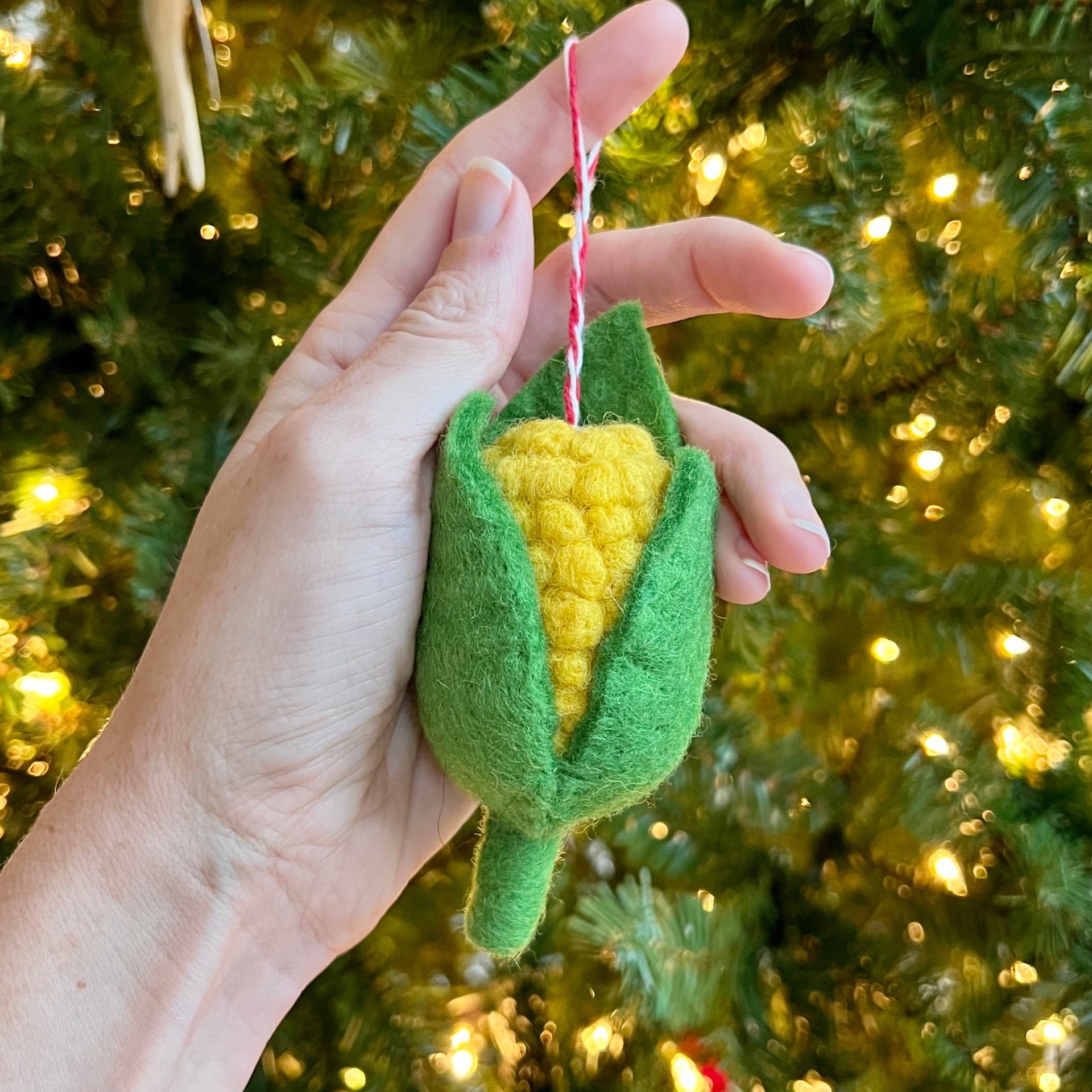 Corn Ornament, Felt Wool