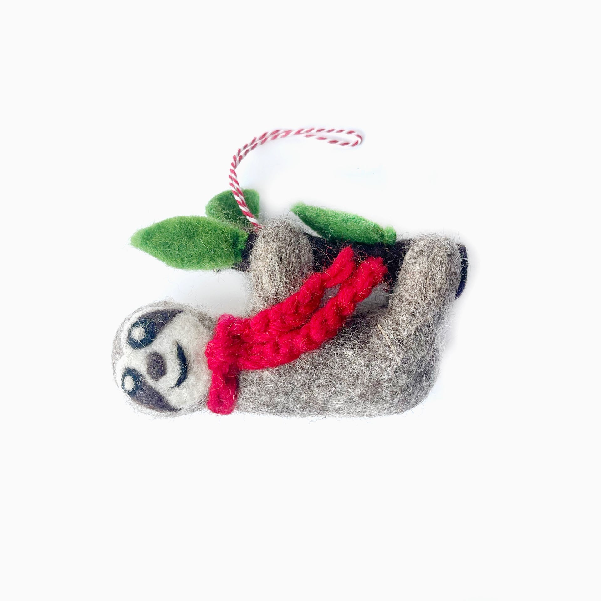 Sloth Ornament, Felt Wool