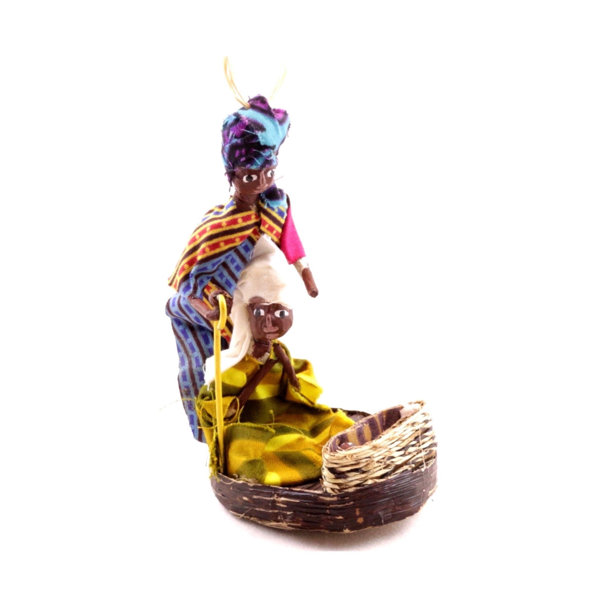 African Holy Family Nativity Christmas Ornament