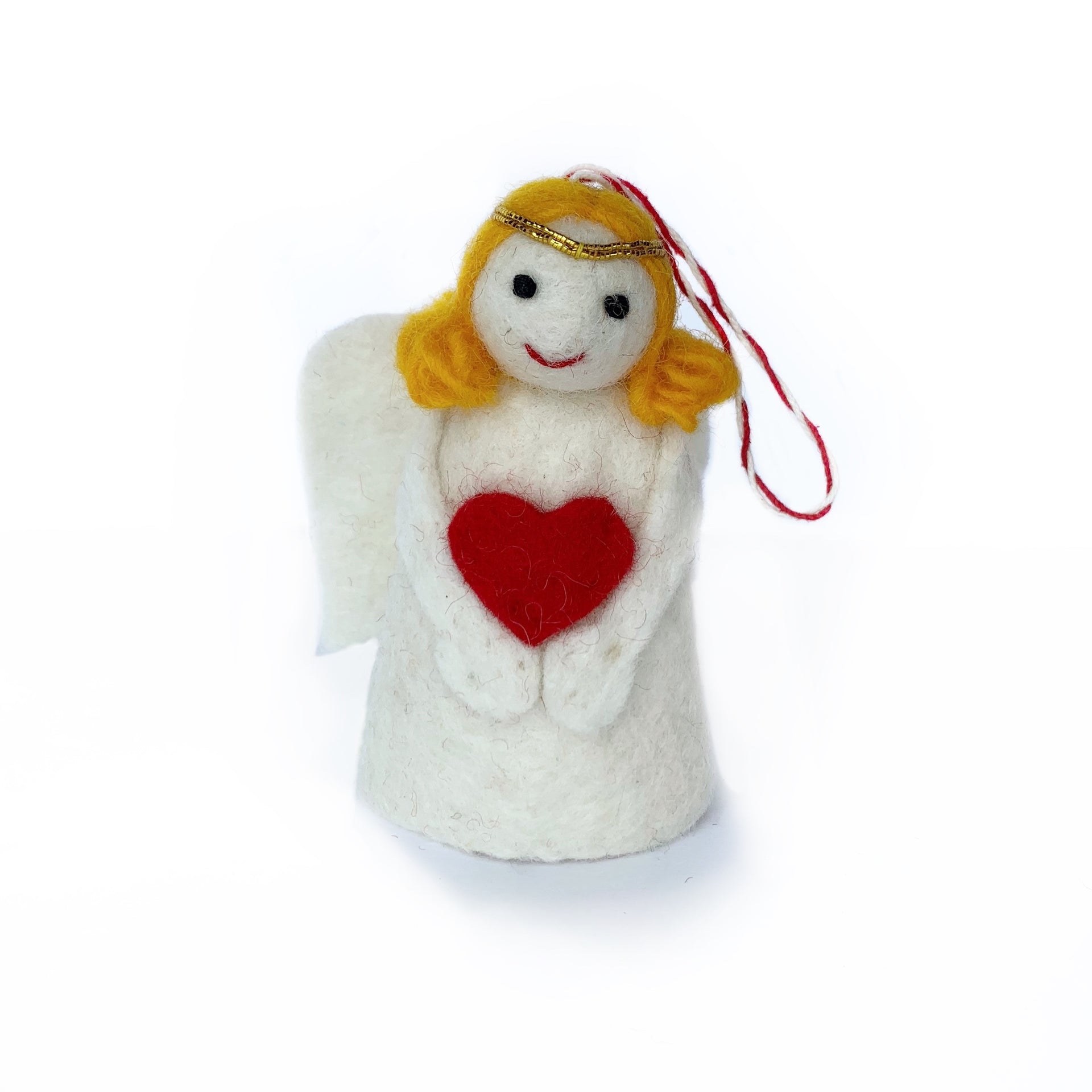 Blonde Handmade Angel Ornament for Christmas