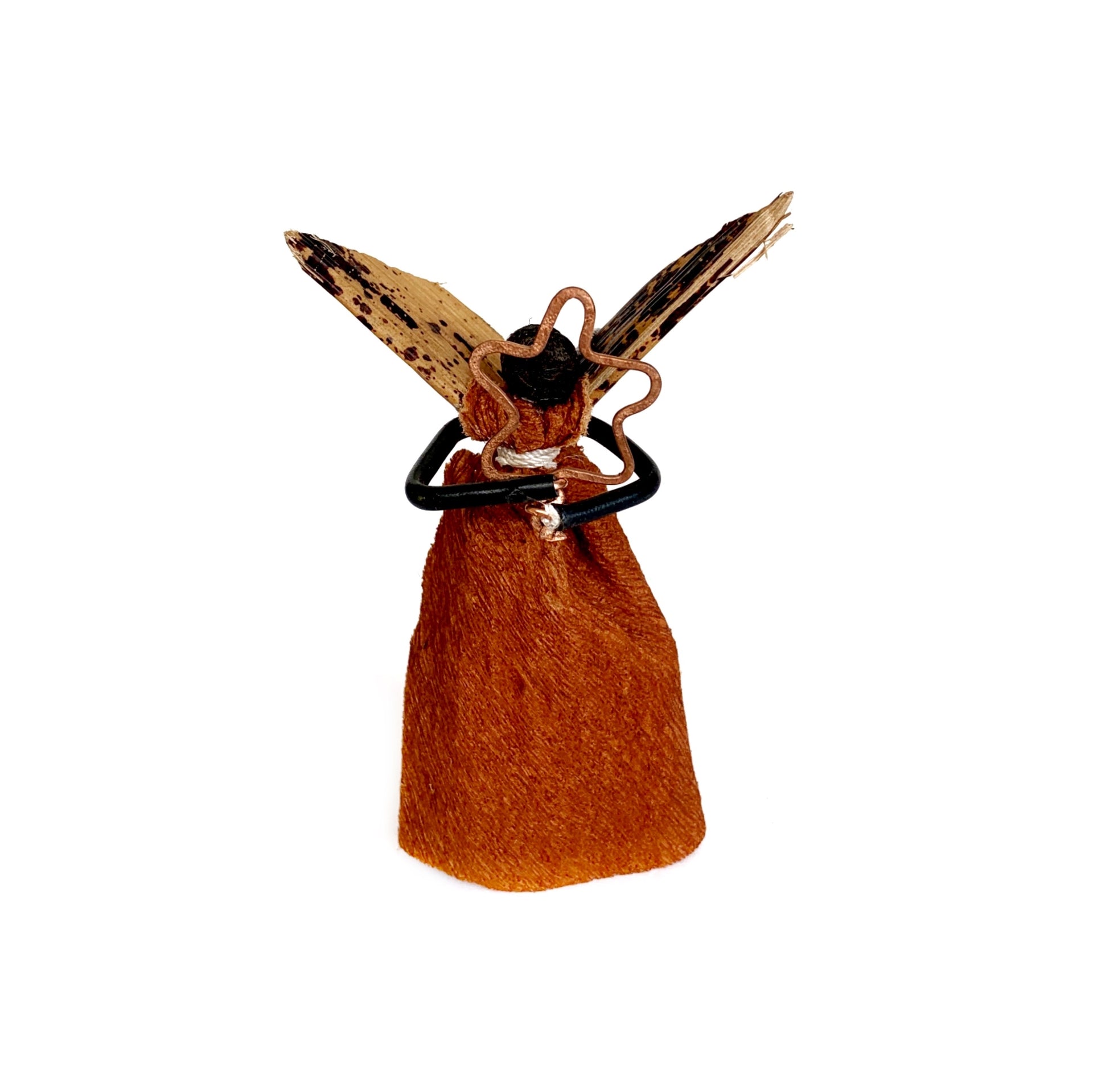African Bark Cloth Angel Christmas Ornament