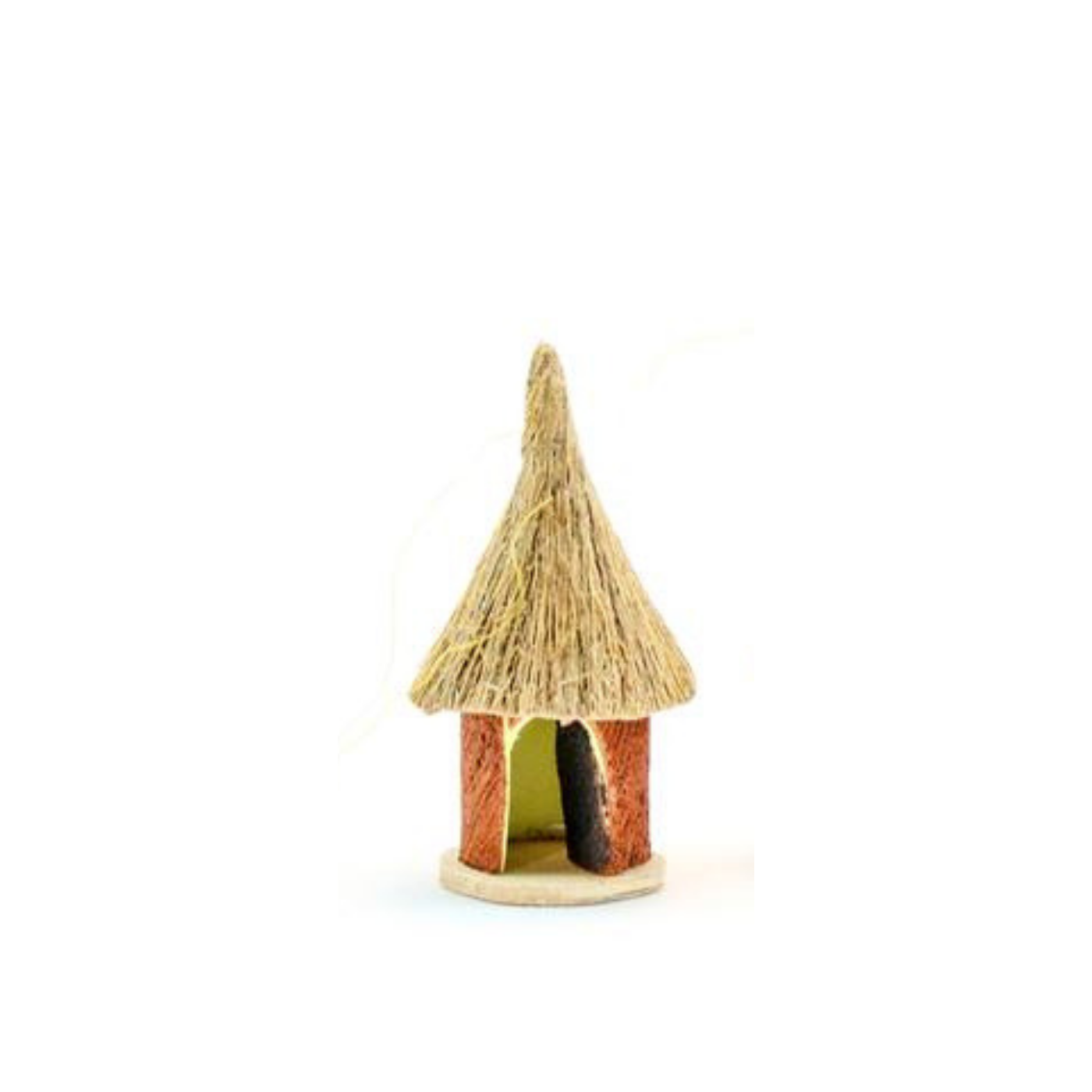 Bark Cloth Hut Ornament