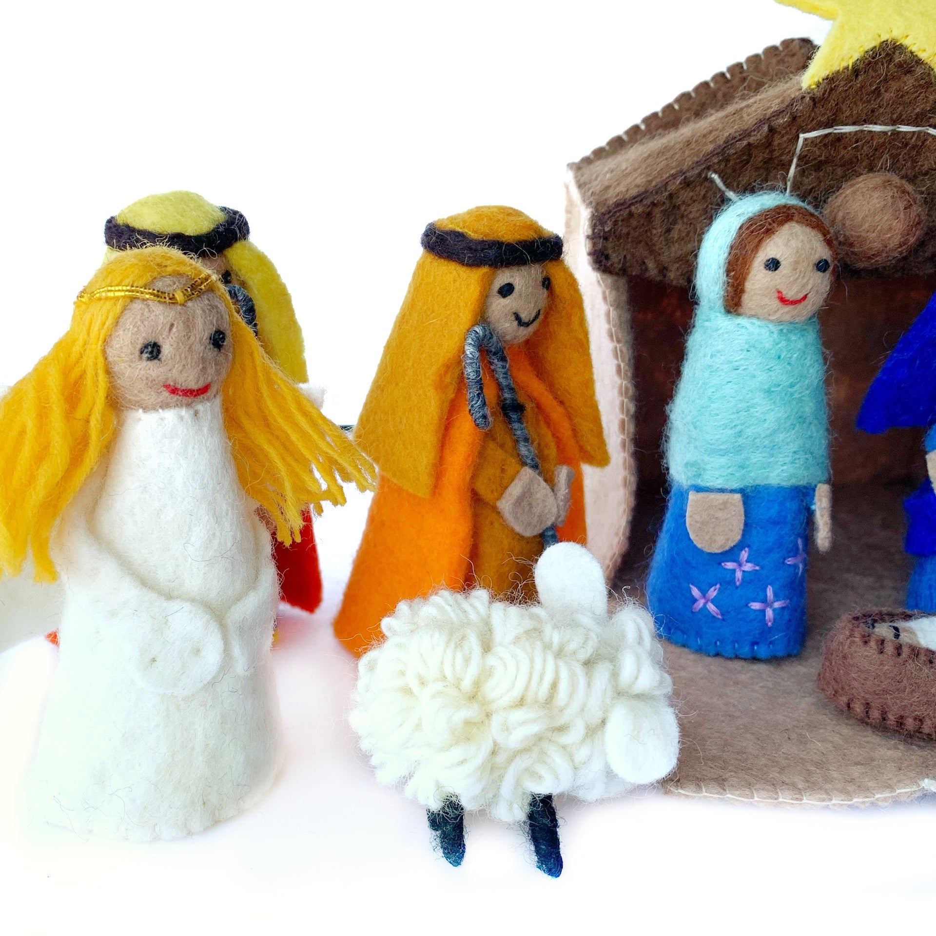 Colorful Felt Nativity Set