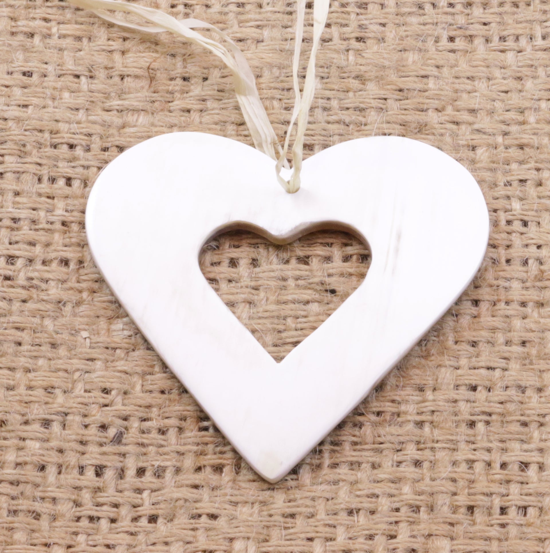 Cow Horn Open Heart Fair Trade Ornament