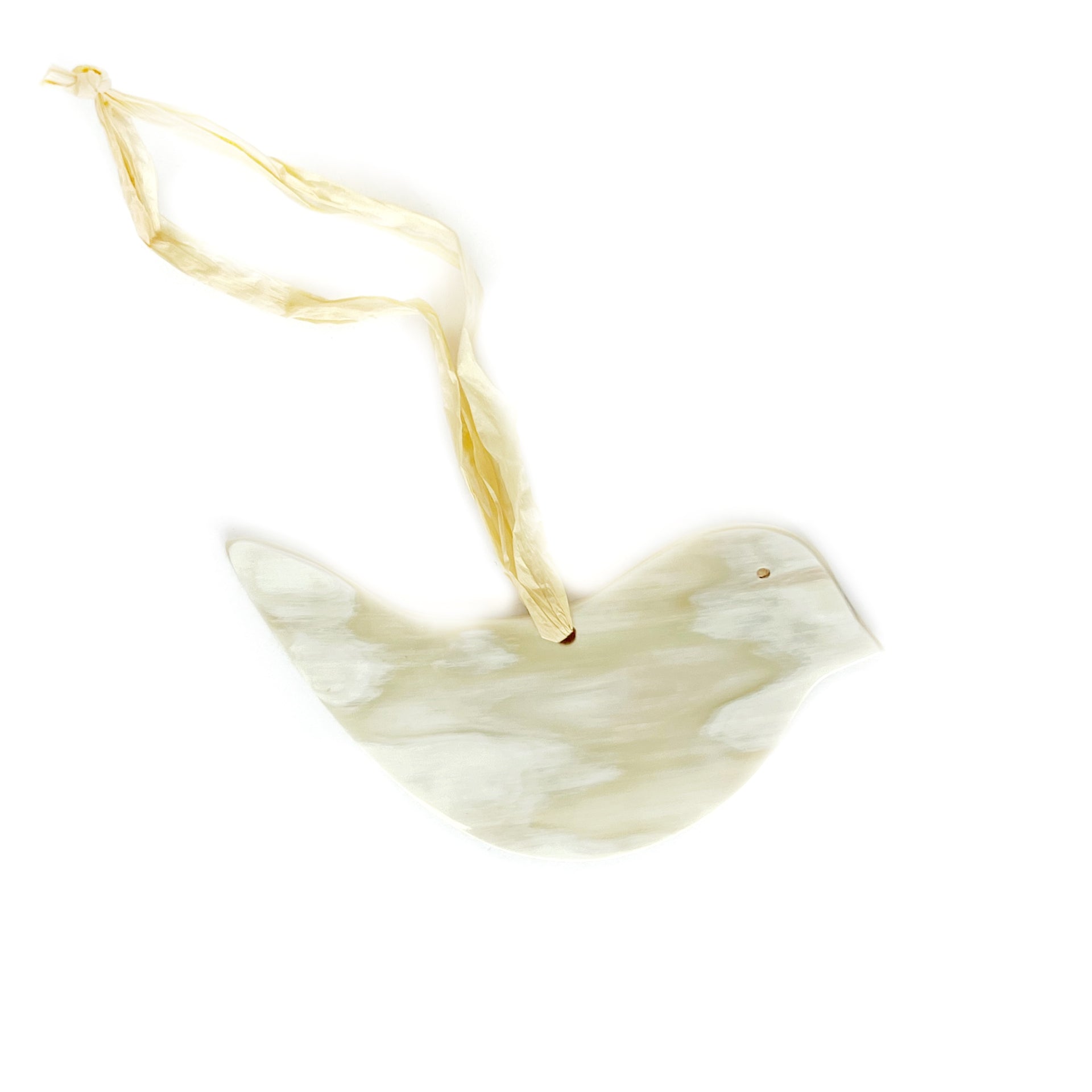 Small Bird Cow Horn Ornament