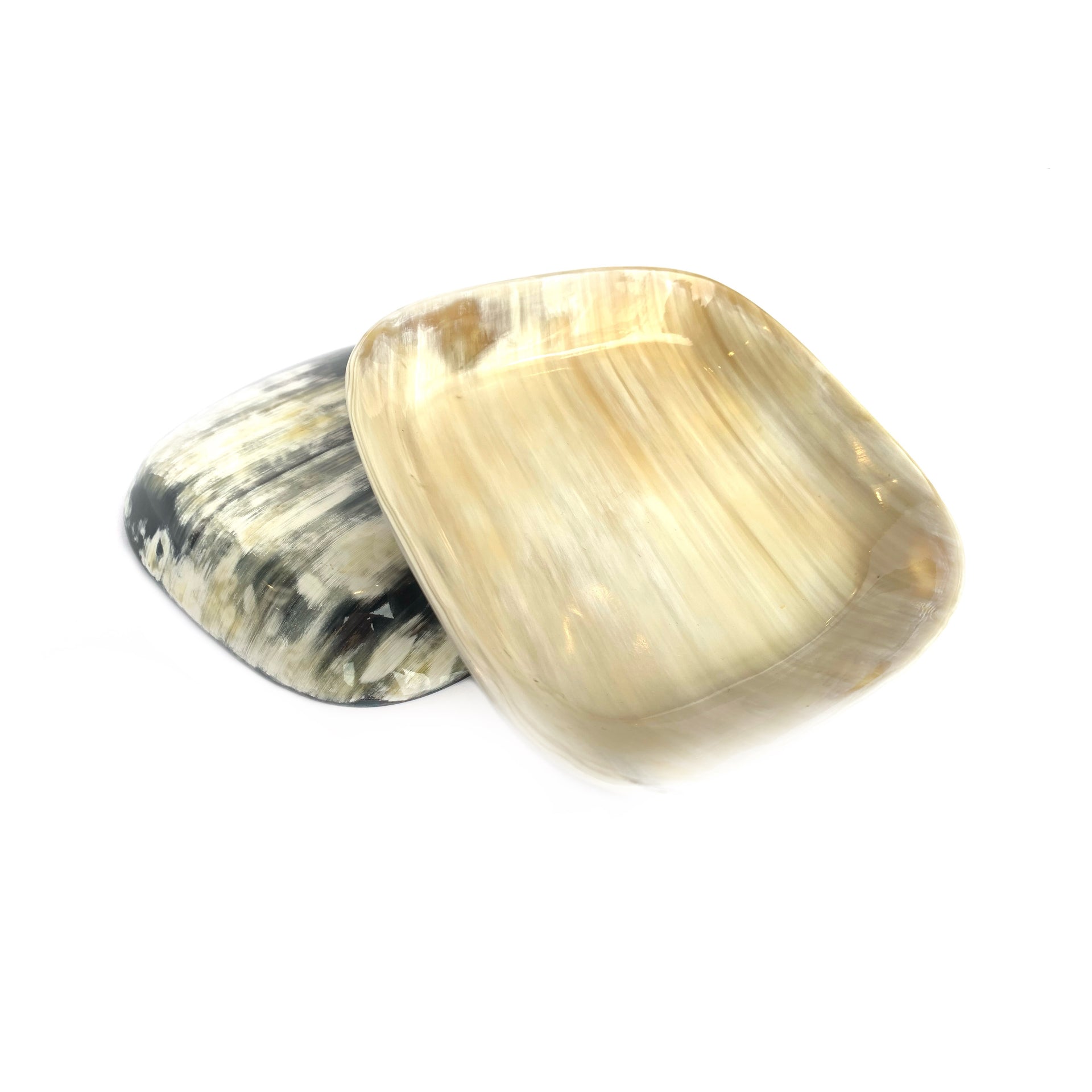 African Cow Horn Square Dish