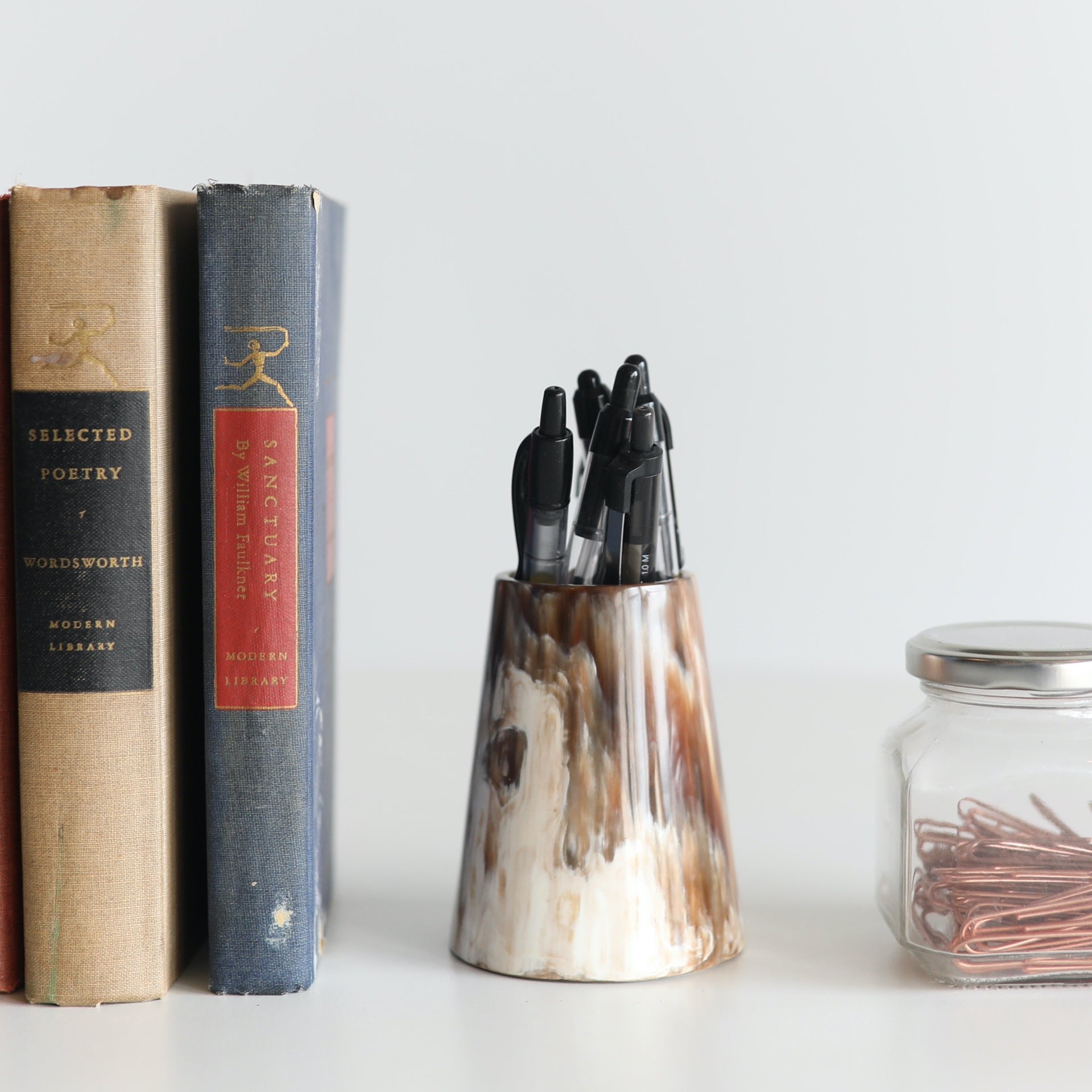 Cow Horn Pen Holder from Uganda