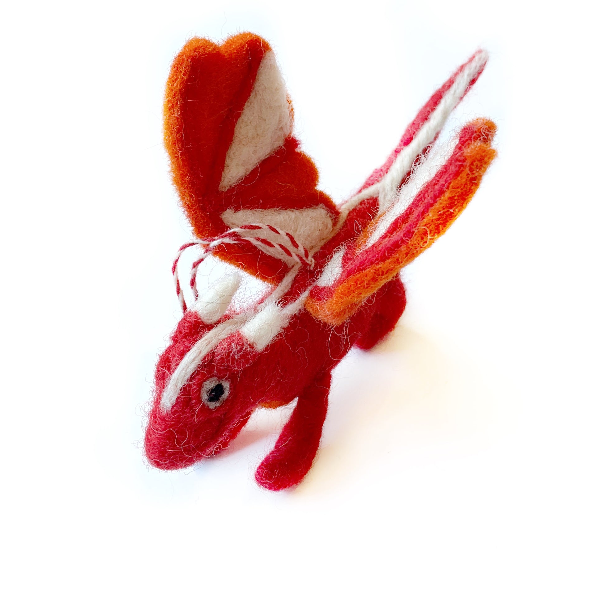 Felted Wool Dragon Christmas Ornament
