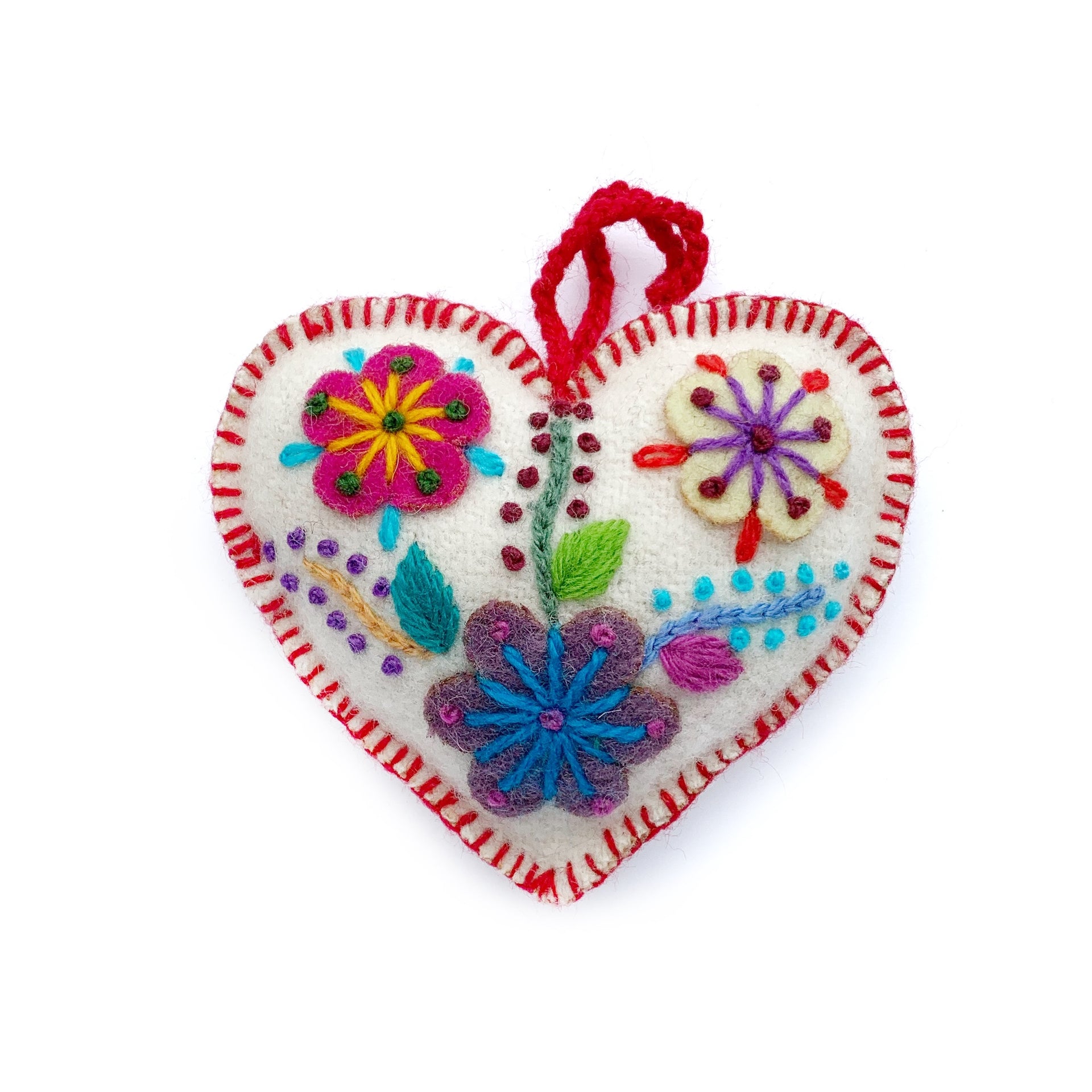 Heart Ornament, Rainbow Variety 6 Pack
