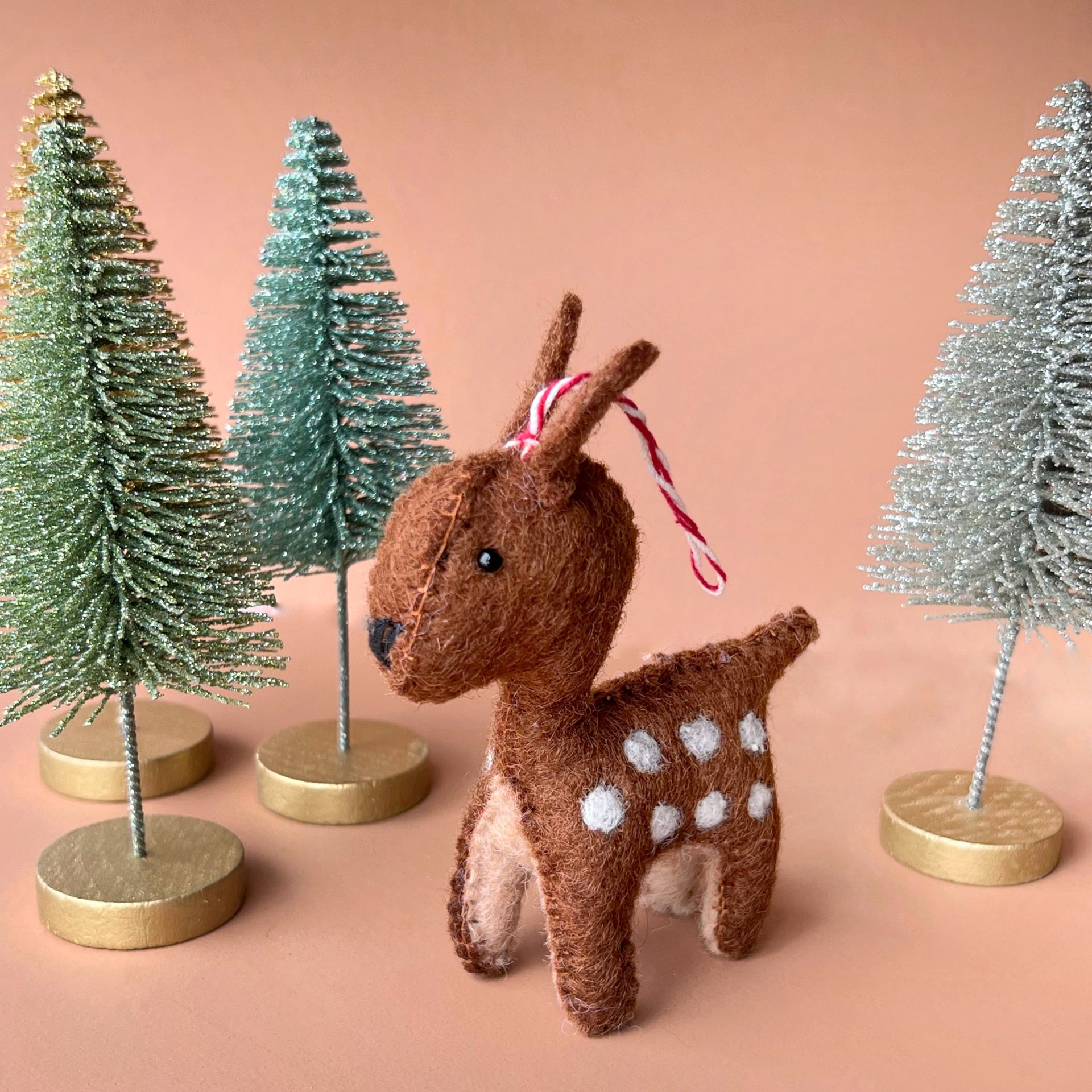 Fawn Ornament, Felt Wool