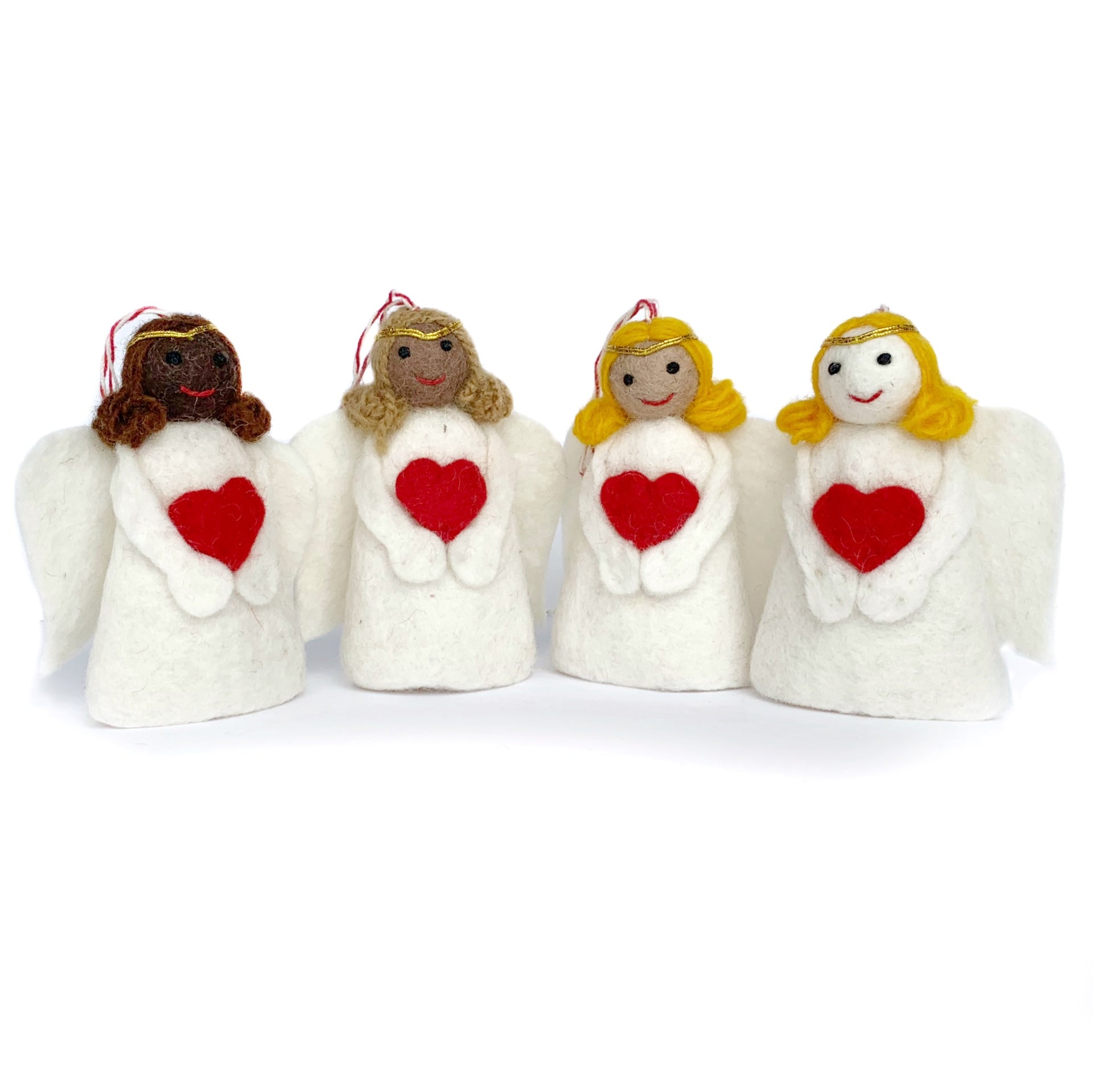 Felt Angel Christmas Ornament Collection Fair Trade Handmade