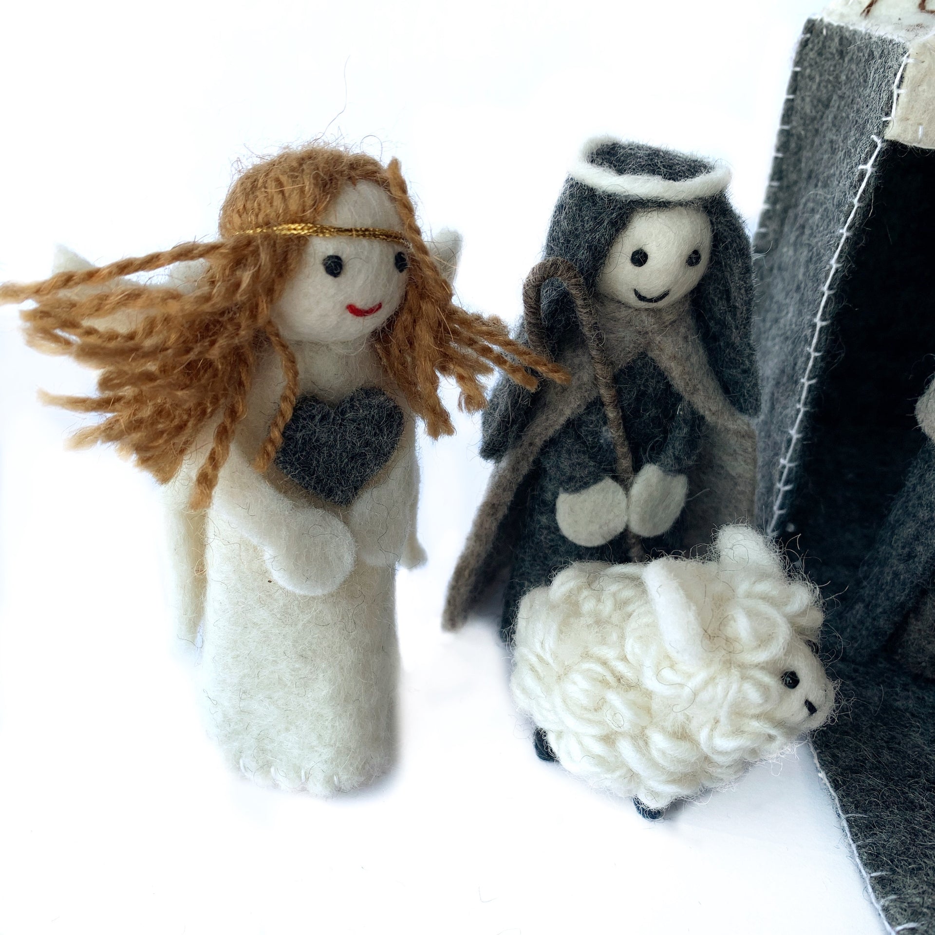 Neutral Felt Nativity Set