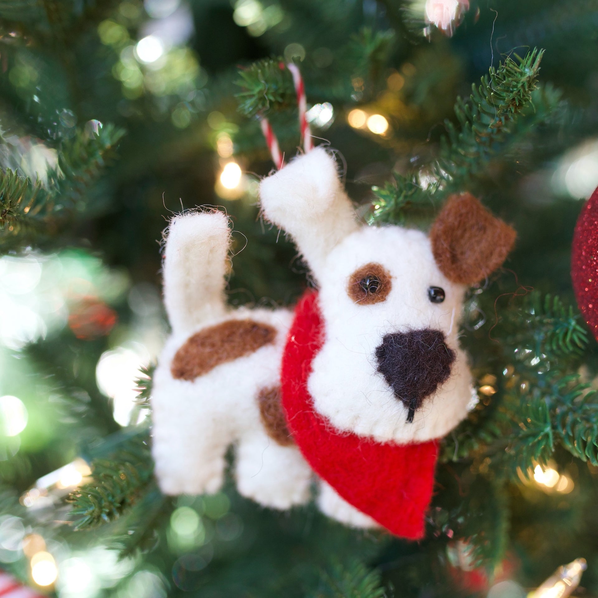 Dog Ornament, Felt Wool