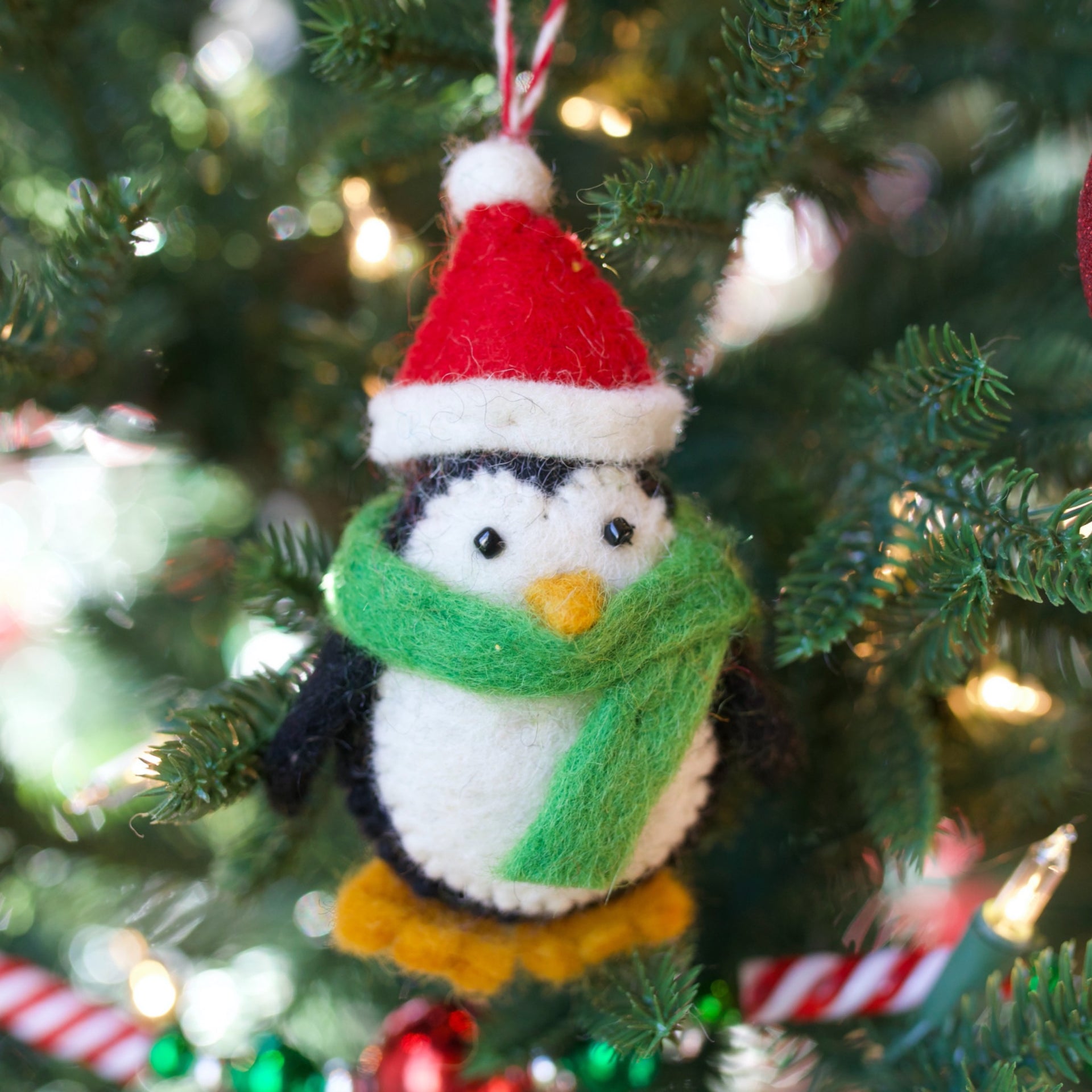 Penguin Ornament, Felt Wool