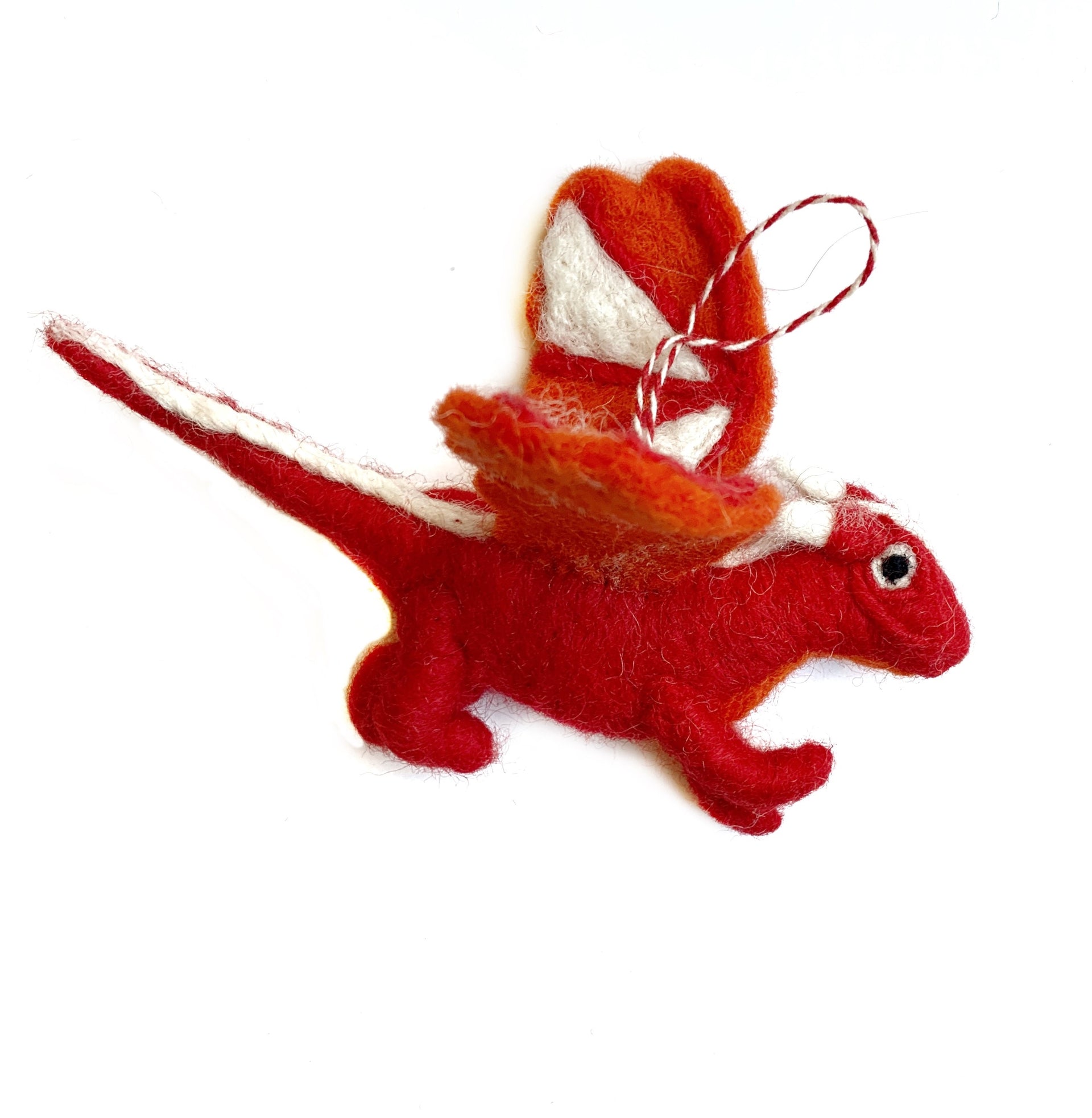 Dragon Christmas Ornament Felt Wool Fair Trade Handmade
