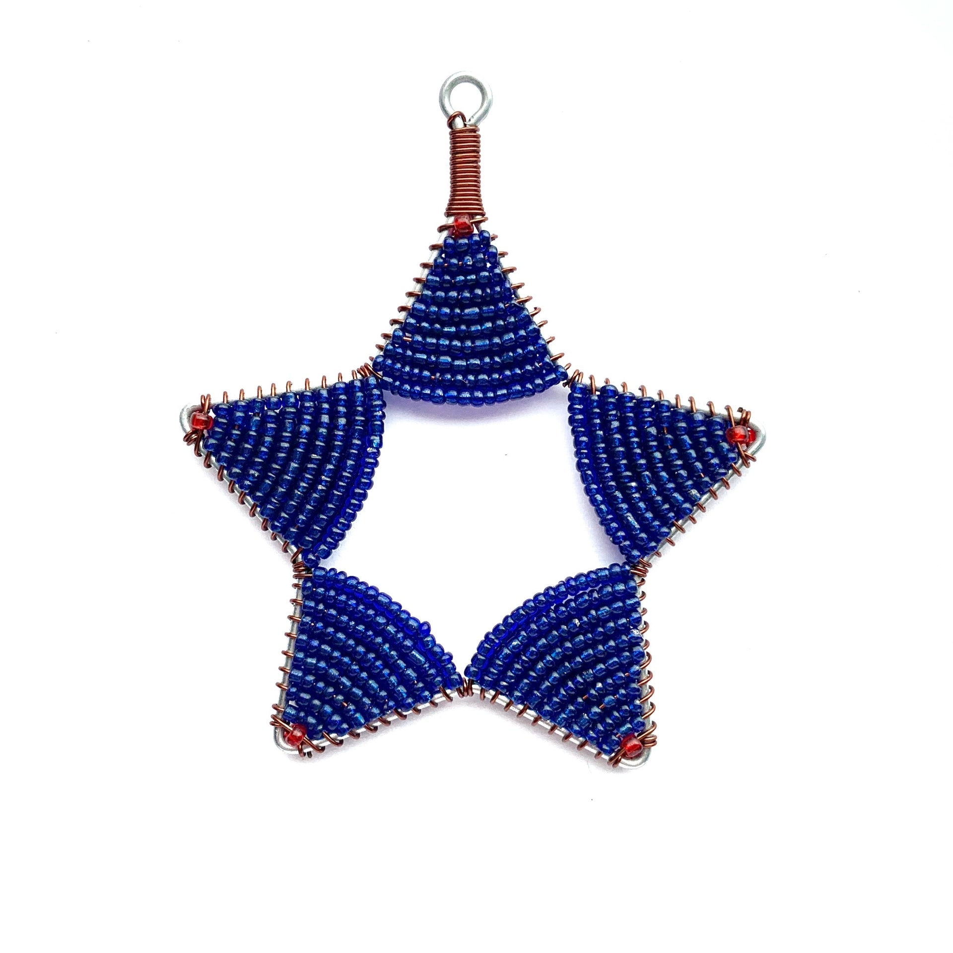 Glass Bead Star Ornament (Assorted Colors)
