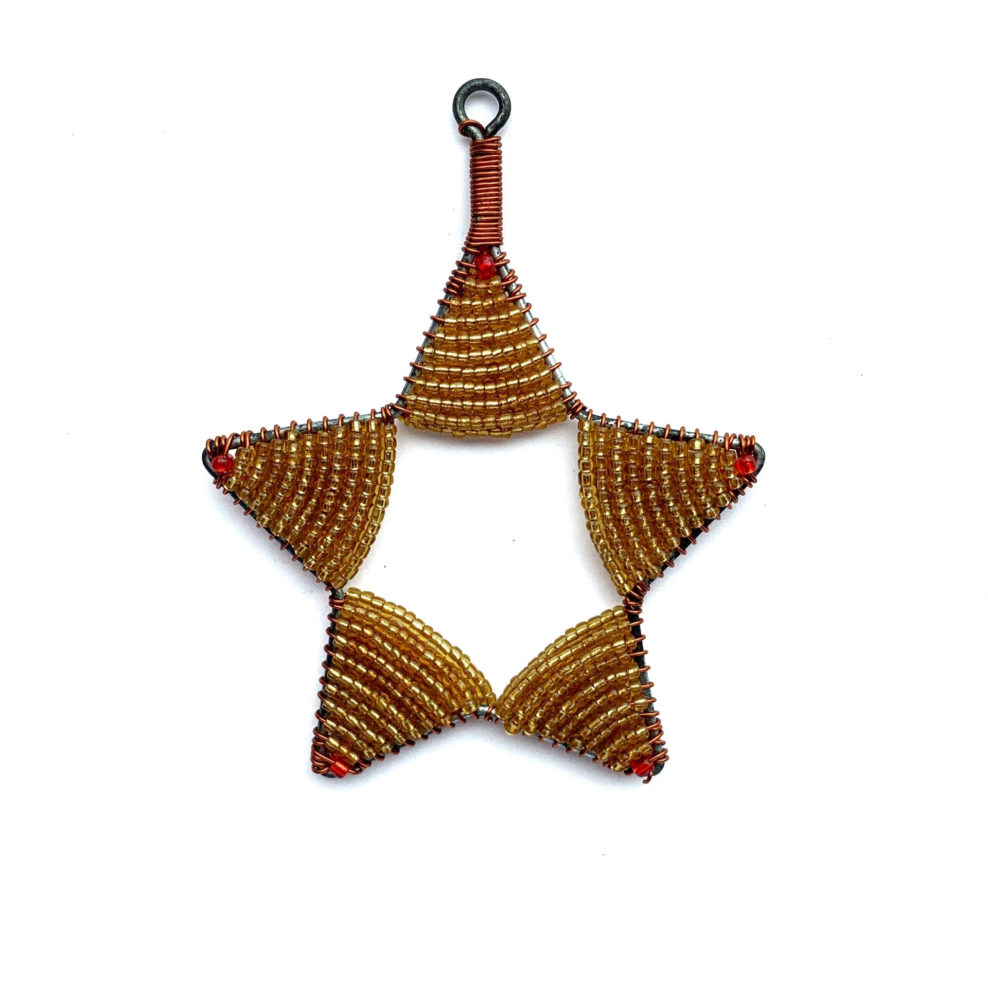 Glass Bead Star Ornament (Assorted Colors)