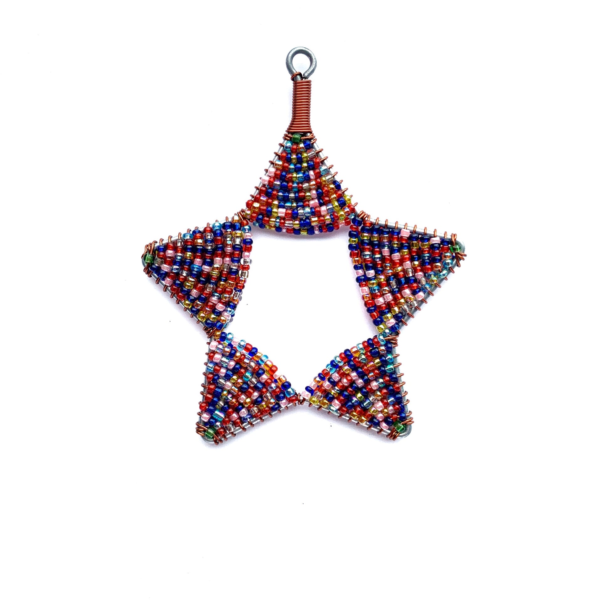 Glass Bead Star Ornament (Assorted Colors)