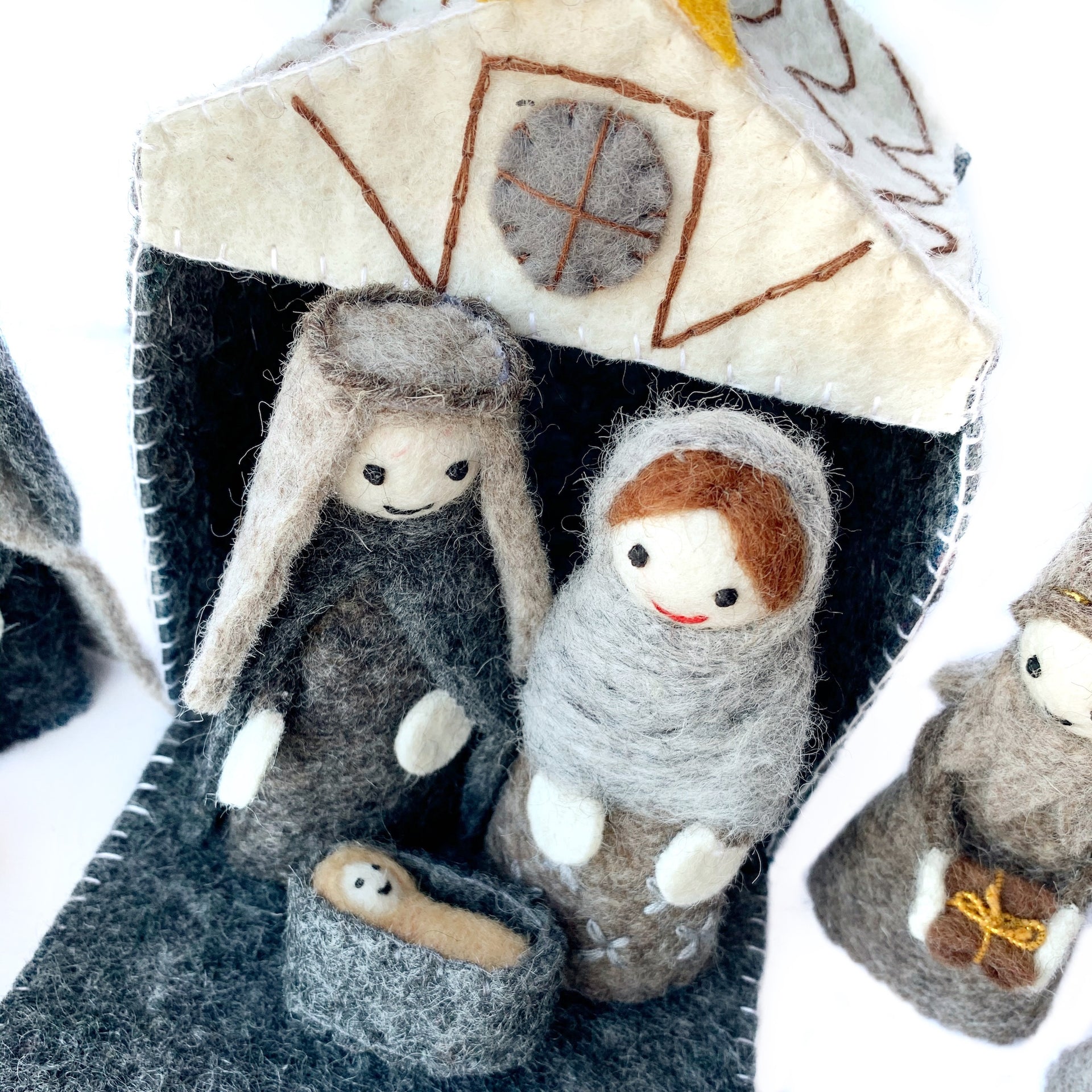 Neutral Felt Nativity Set