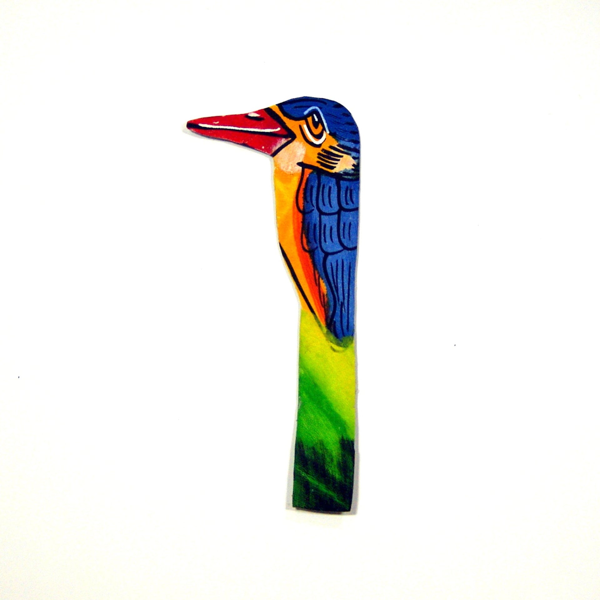 African Kingfisher Bookmark Leather Handmade Fair Trade