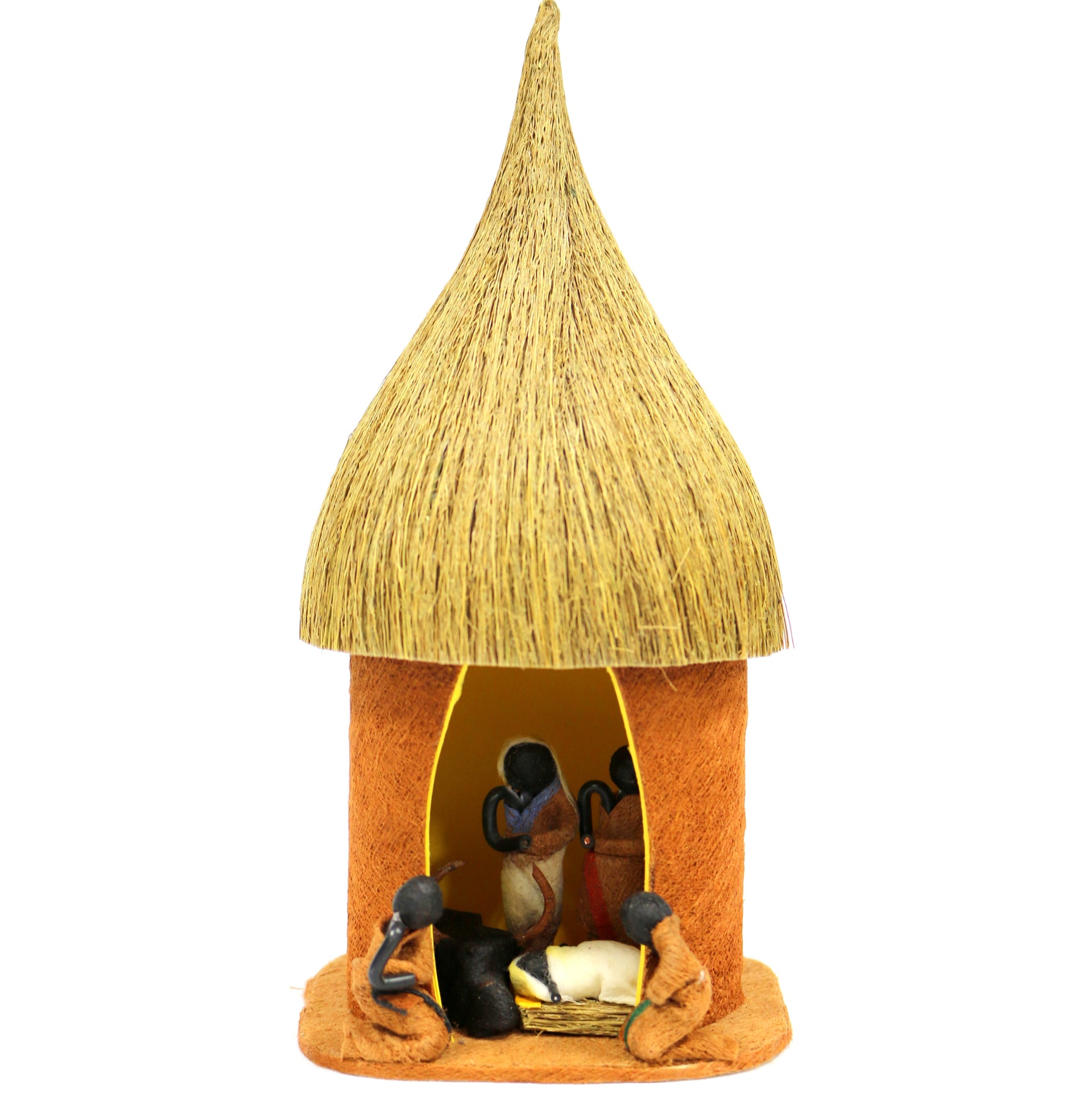 Bark Cloth Hut Nativity