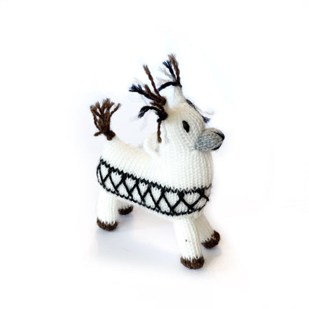 Knit Wool Llama Christmas Ornament Handmade Peru