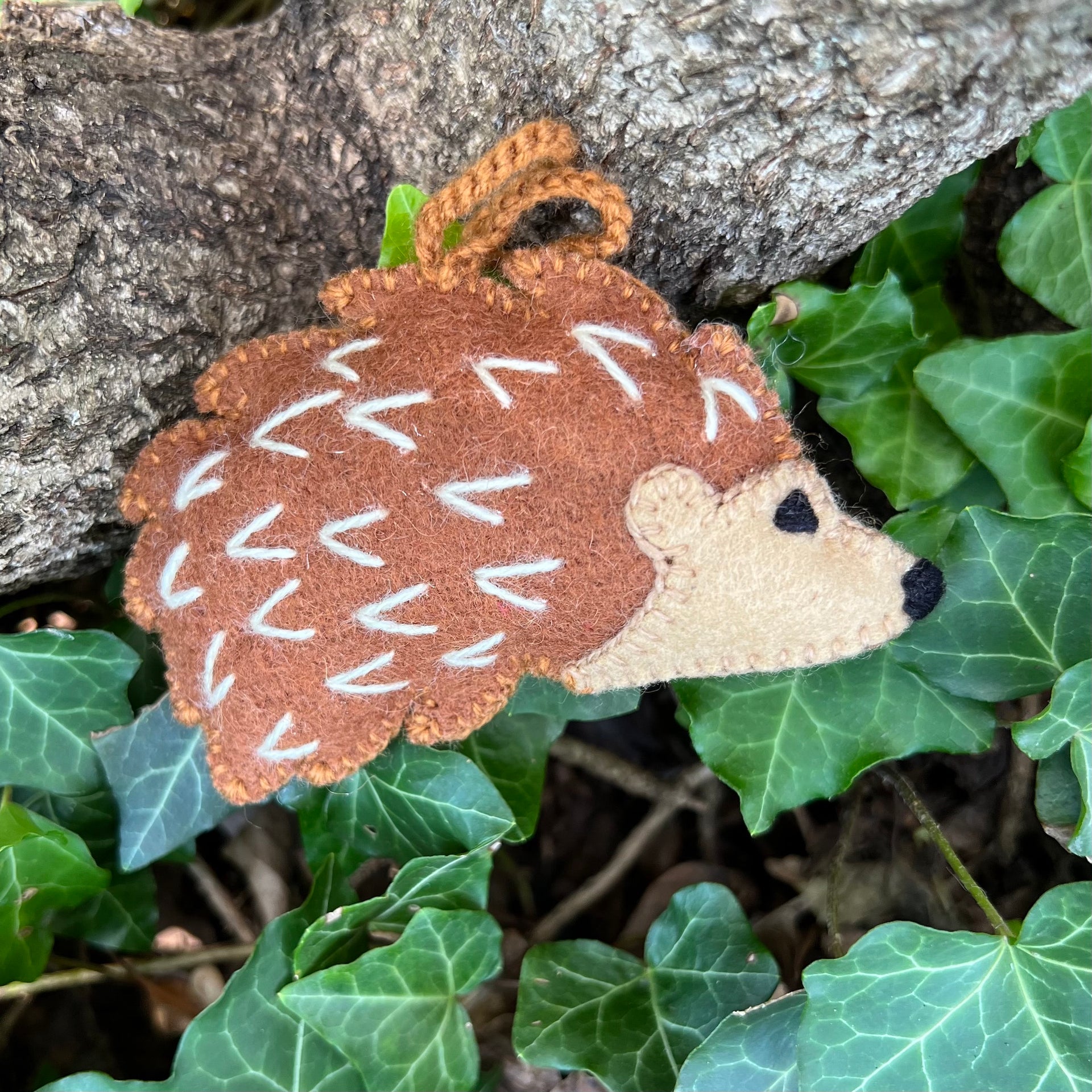 Hedgehog Christmas Ornament Outside