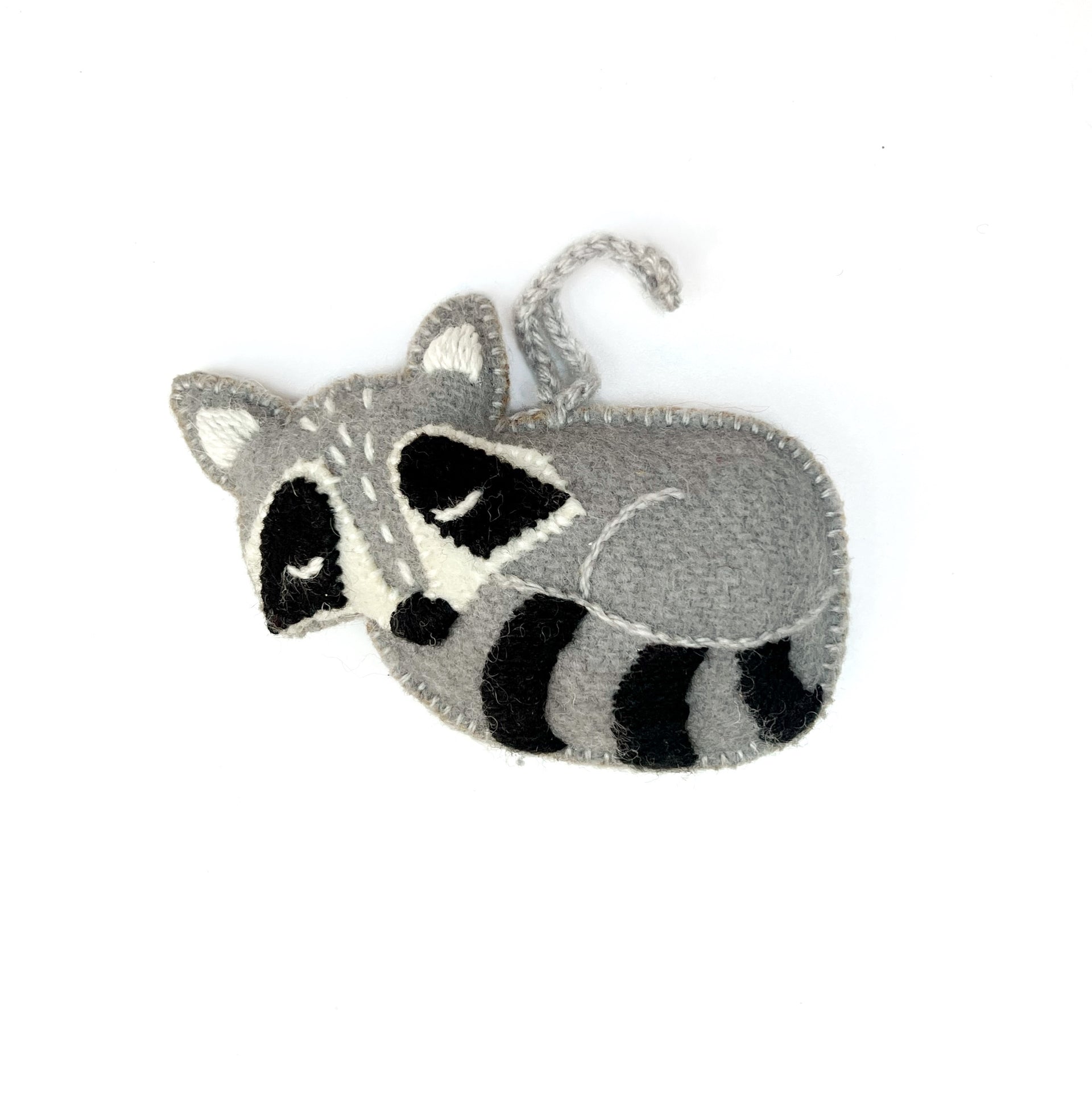 Sleeping Raccoon Christmas Ornament