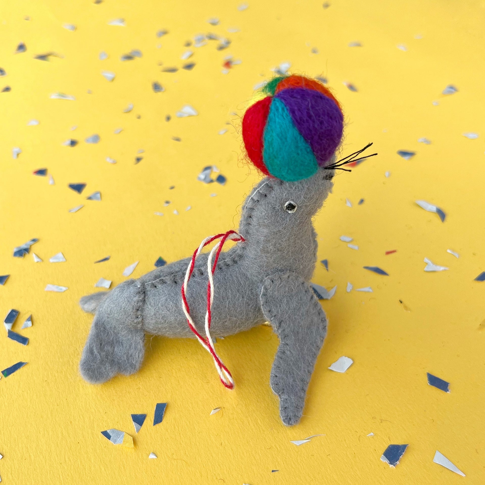 Seal Ornament, Felt Wool