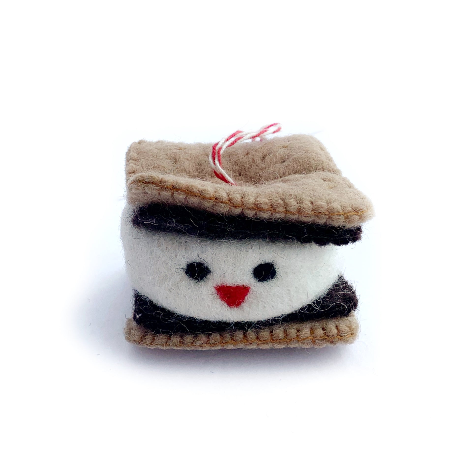 S'more Ornament, Felt Wool