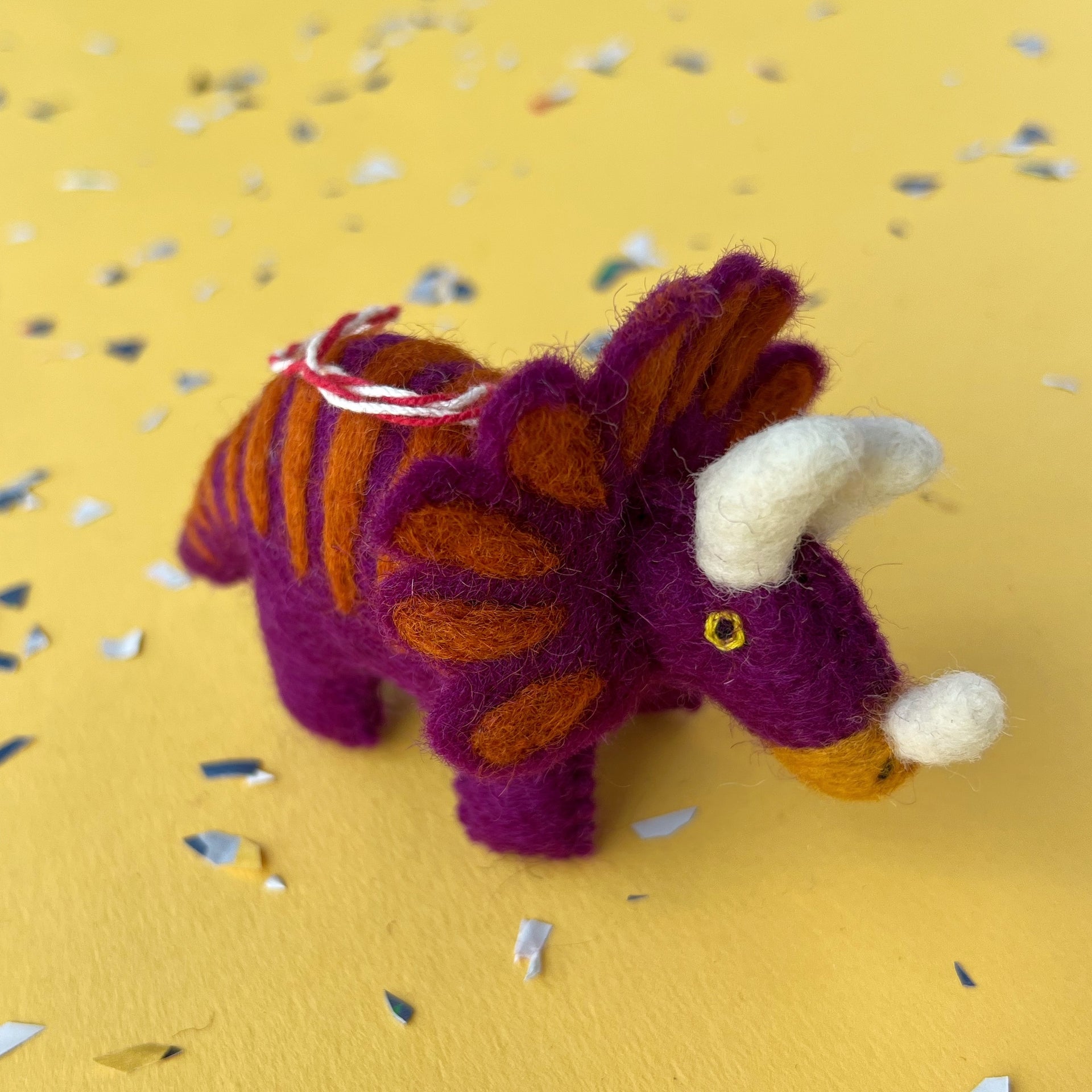 Colorful Dinosaur Triceratops Ornament by Ornaments 4 Orphans