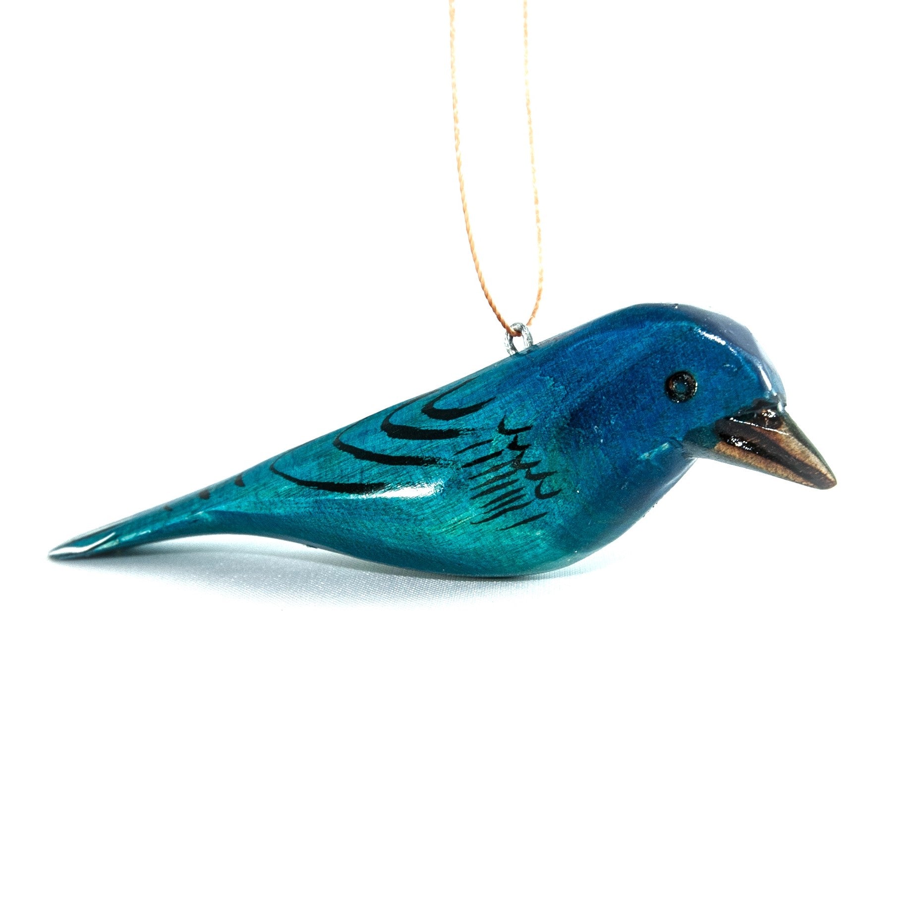 Indigo Bunting Bird Christmas Ornament