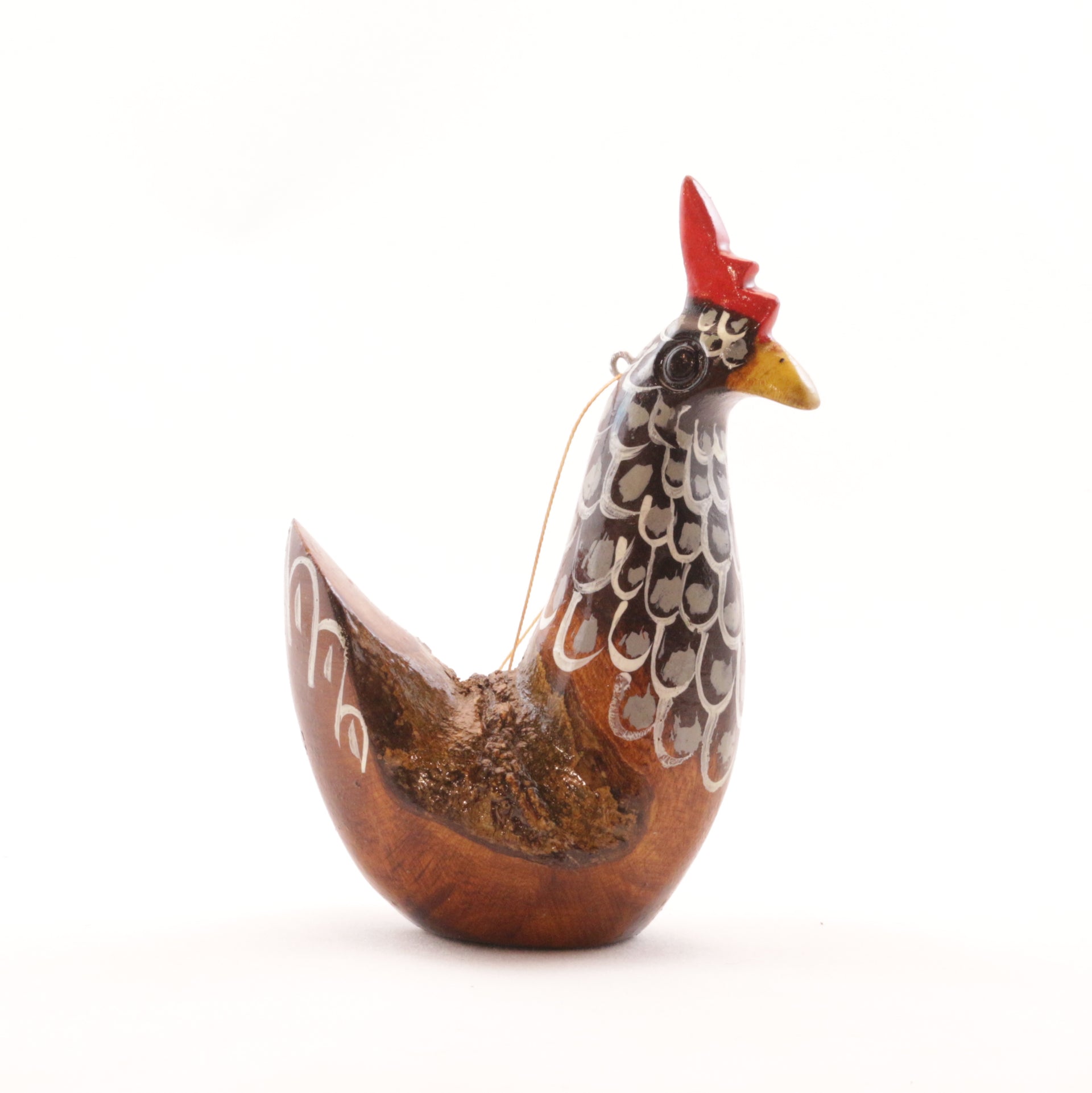 Wood Bird Ornament - Chicken