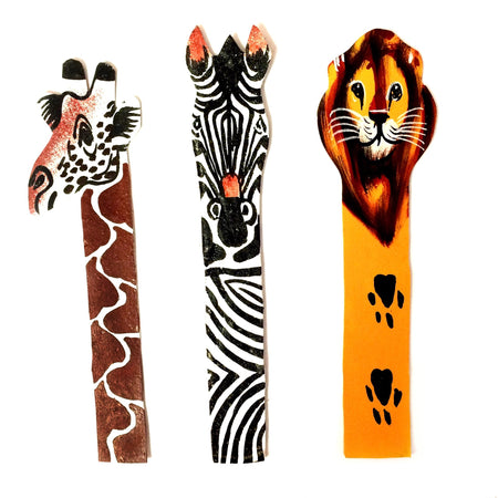 African Animal Bookmark Set