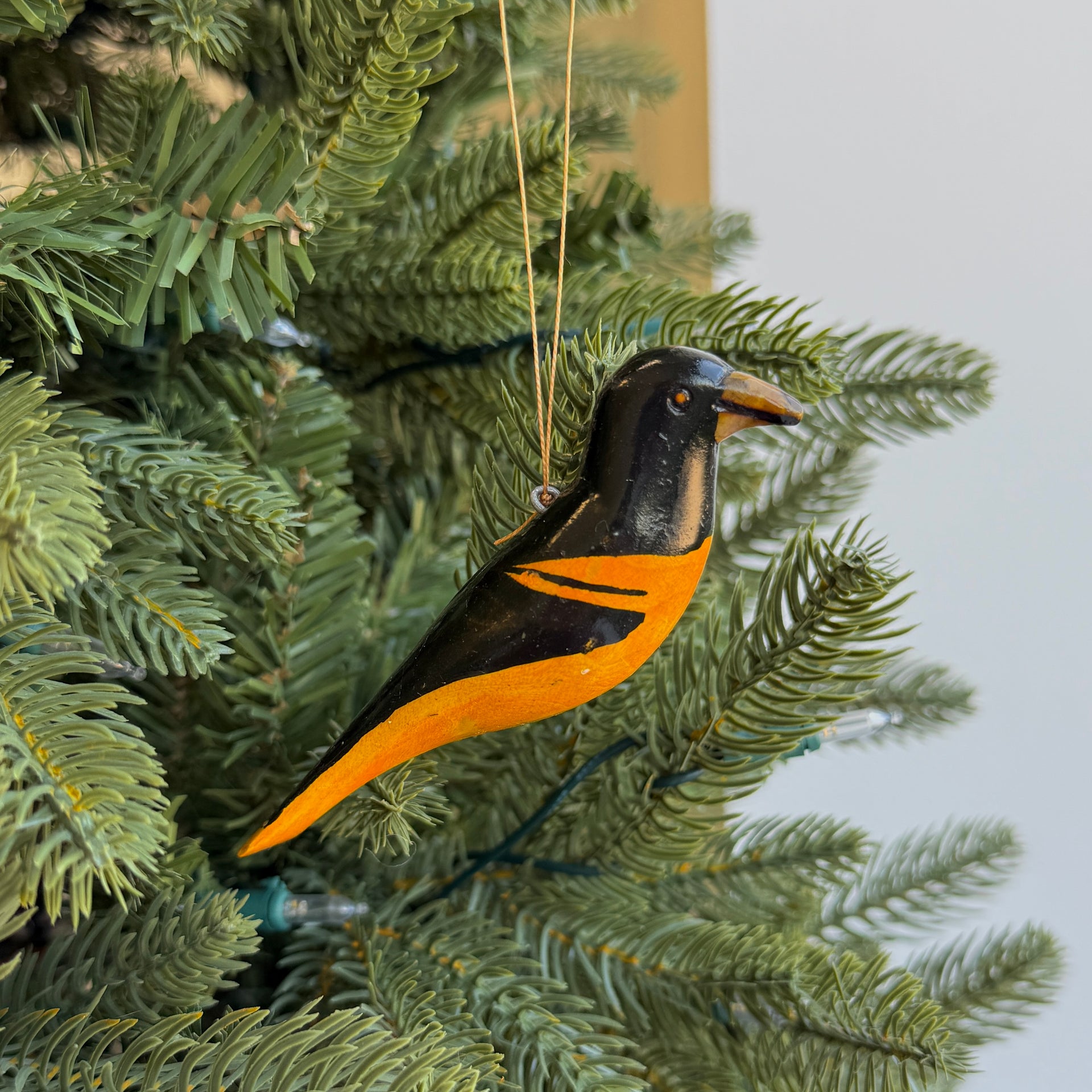 Baltimore Oriole Wood Bird Ornament
