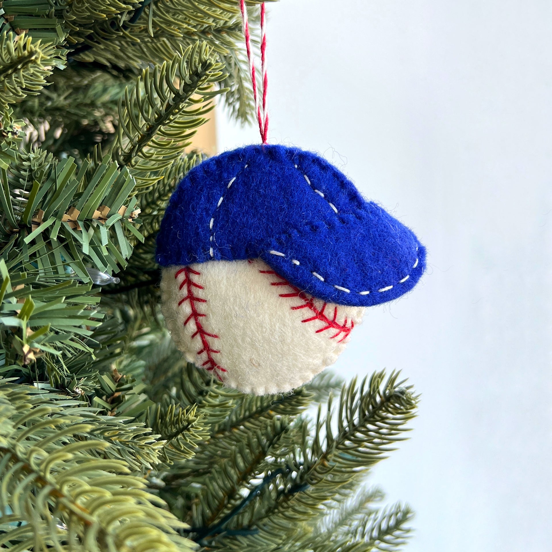 Baseball Cap Ornament Handmade Felt Wool Christmas Ornament Ornaments 4 Orphans