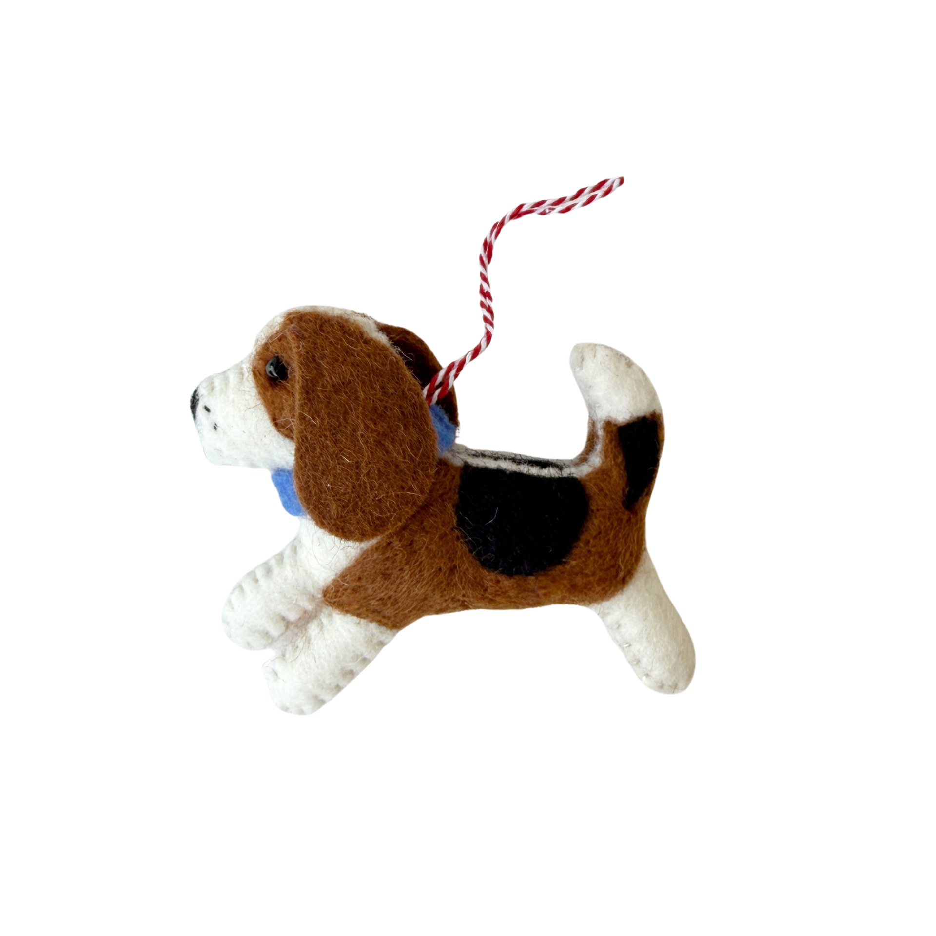 Beagle Dog Ornament, Felt Wool