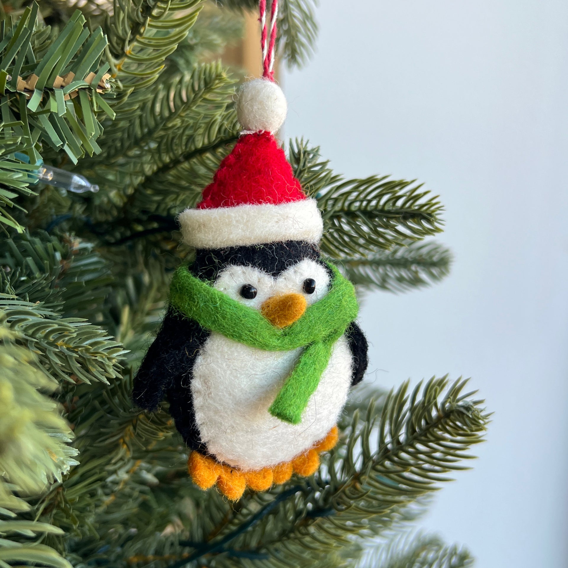 Penguin Ornament, Felt Wool