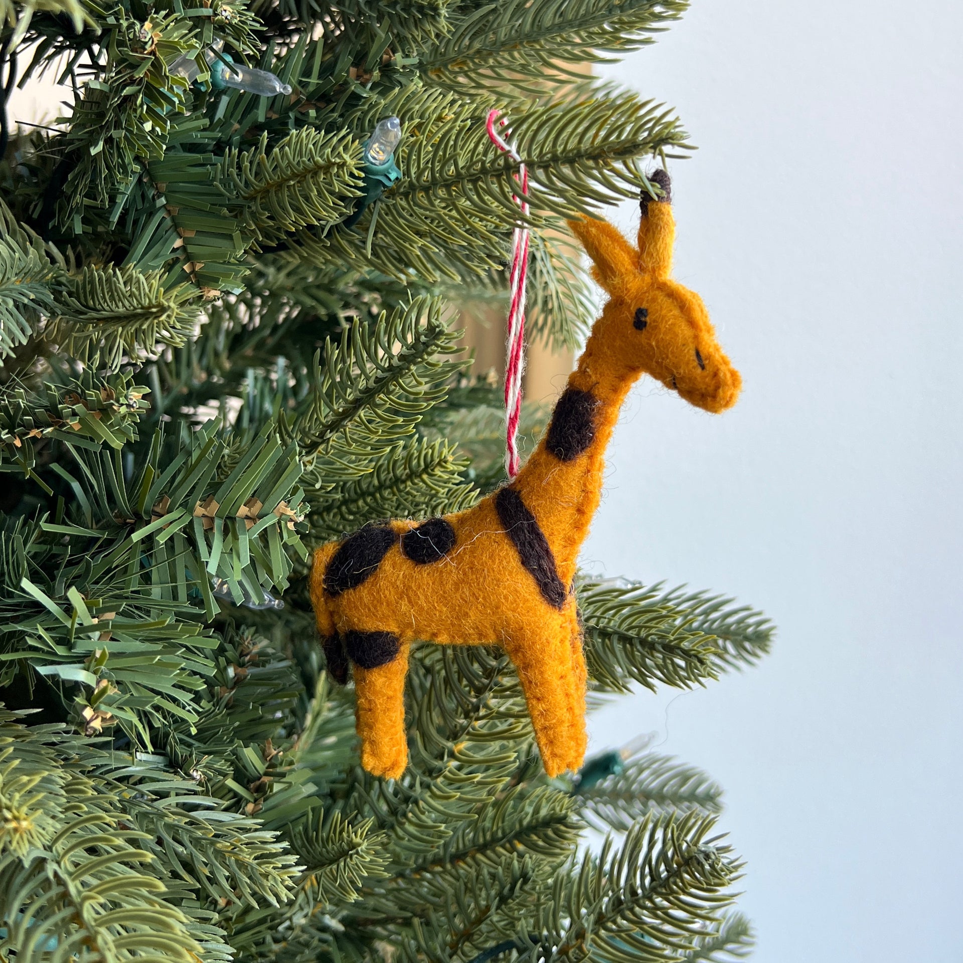 Giraffe Ornament, Felt Wool