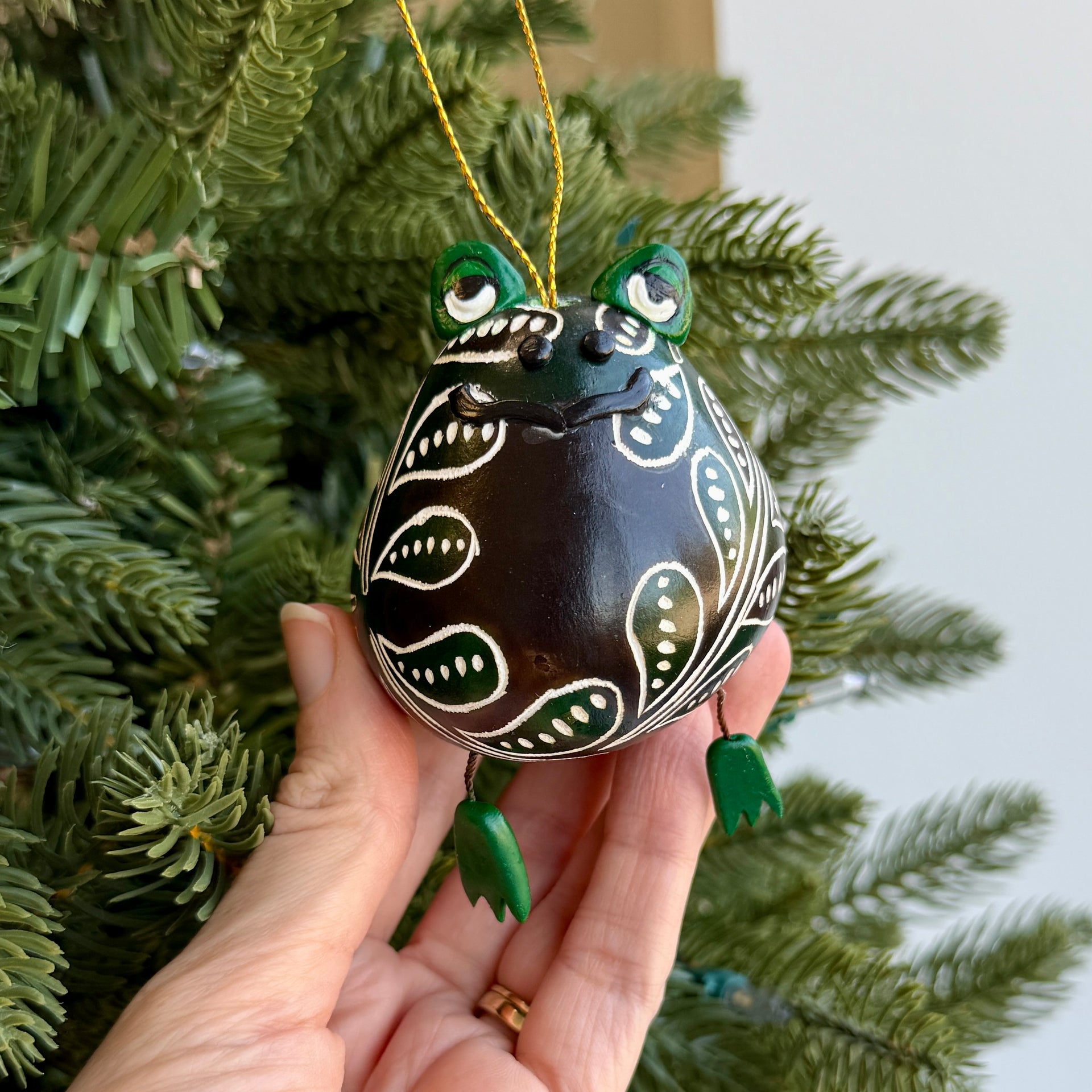 Frog Gourd Ornament
