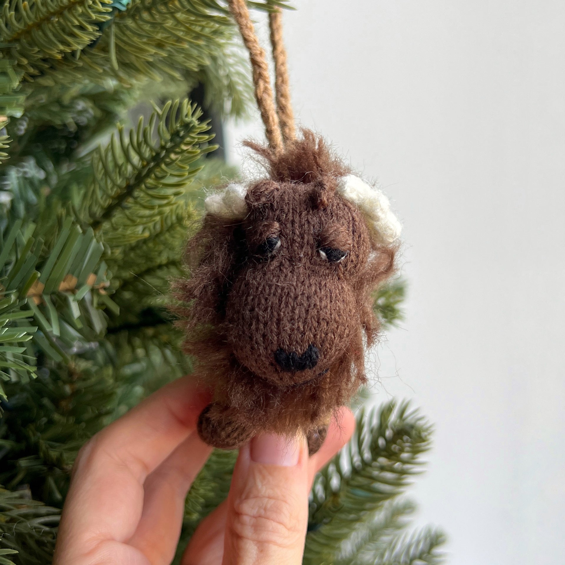 Yak Ornament, Knit Wool