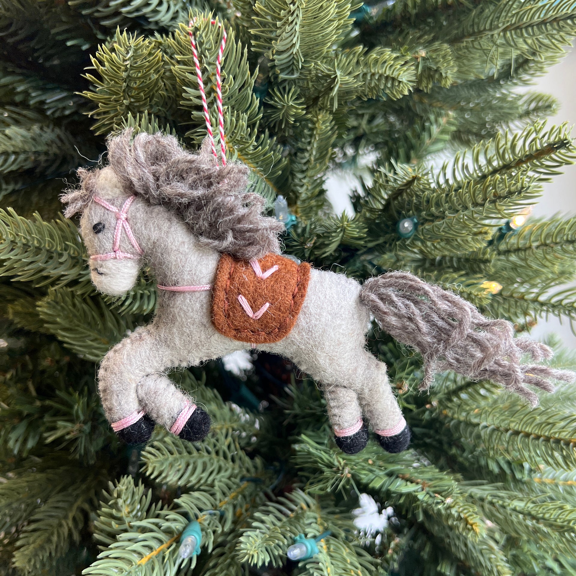 Pony Ornament, Felt Wool