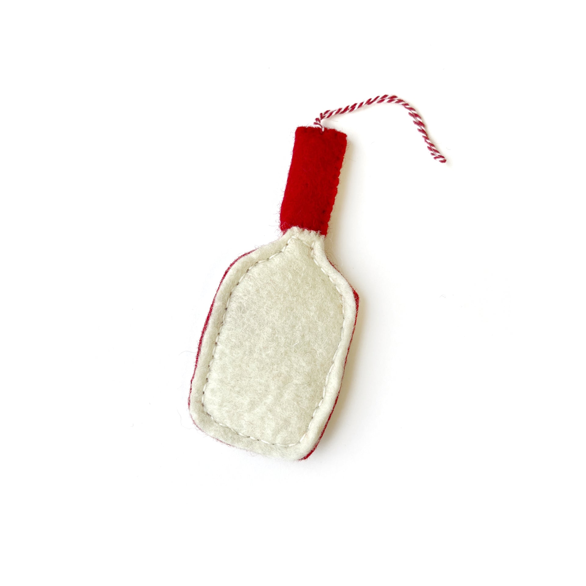 Pickleball Paddle Ornament, Felt Wool