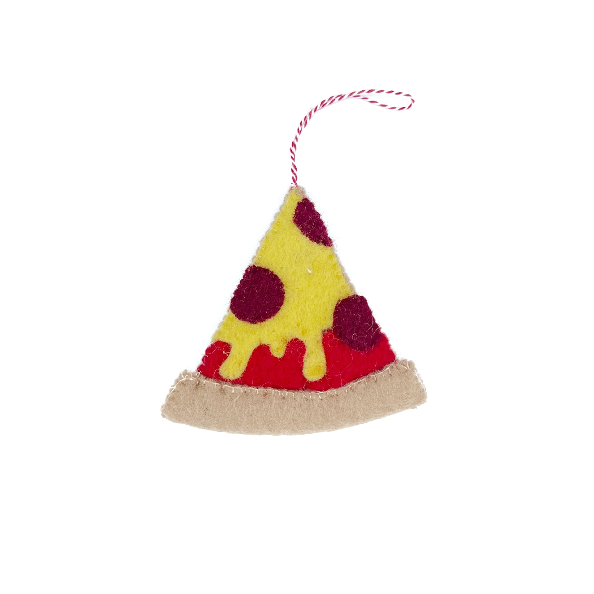 Pizza Ornament, Felt Wool