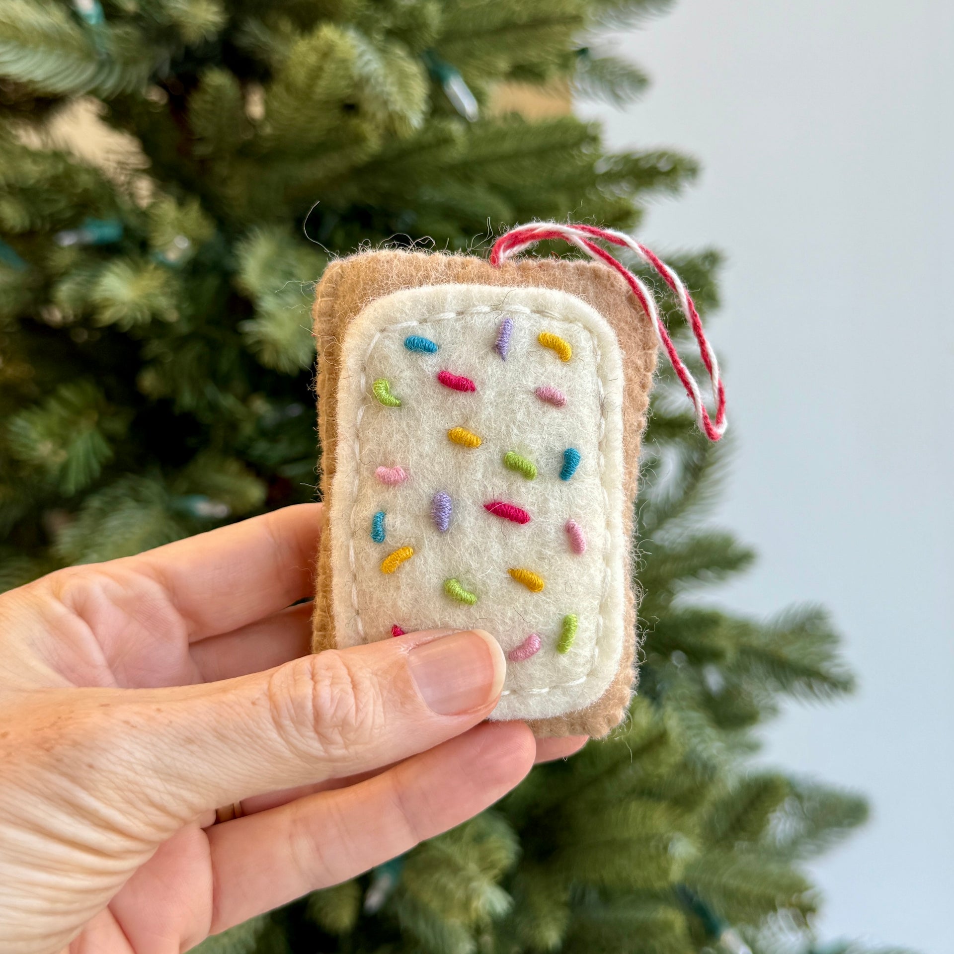Pop Tart Ornament, Felt Wool