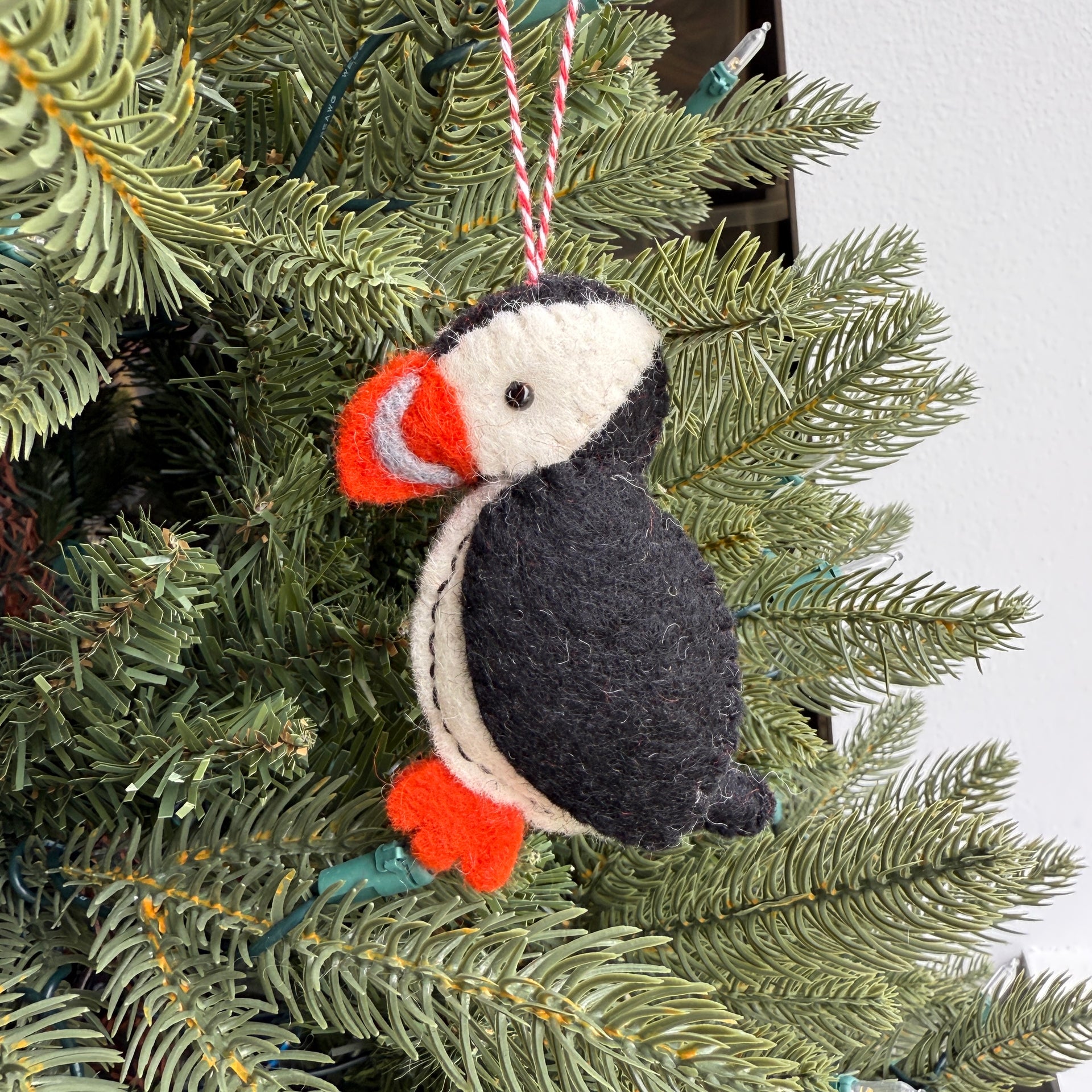Puffin Ornament, Felt Wool