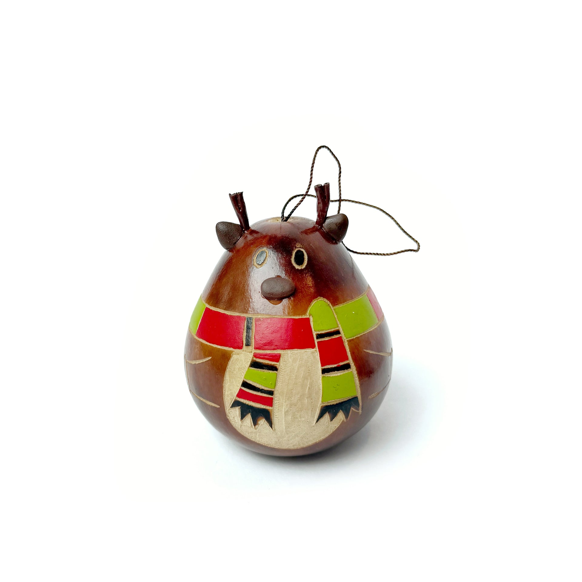 Reindeer Gourd Ornament