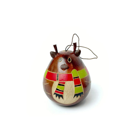 Reindeer Gourd Ornament