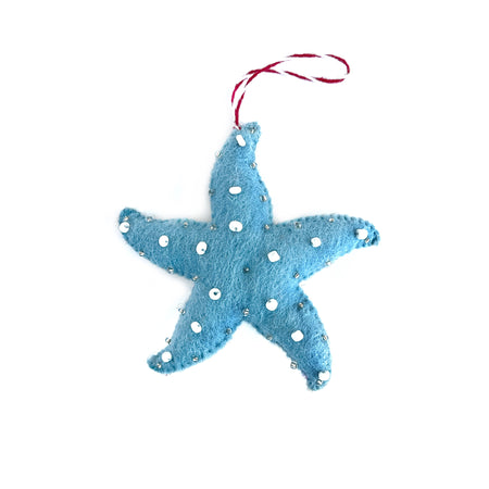 Starfish Ornament, Felt Wool